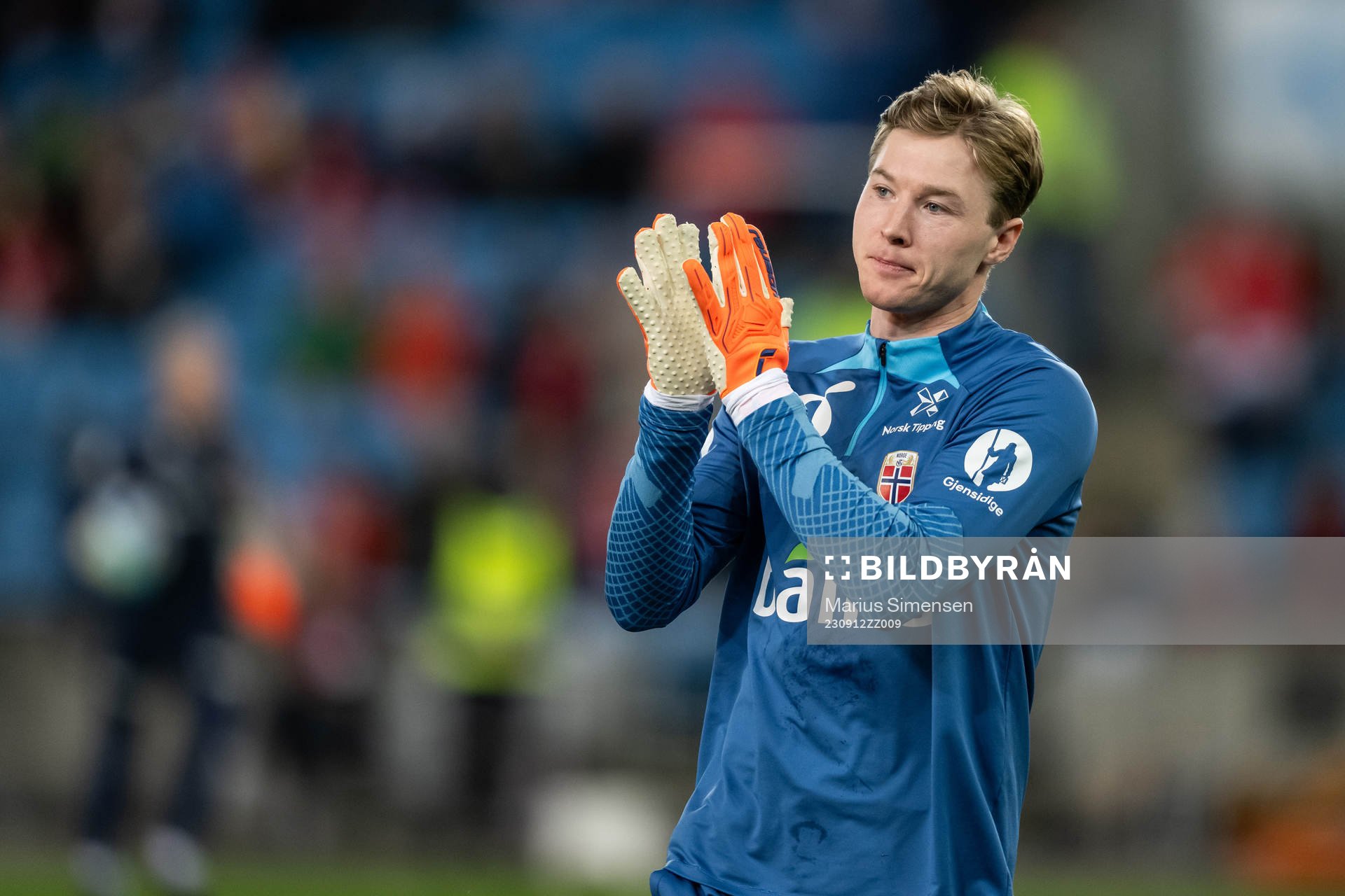 goalkeeper Mathias Dyngeland of Norway