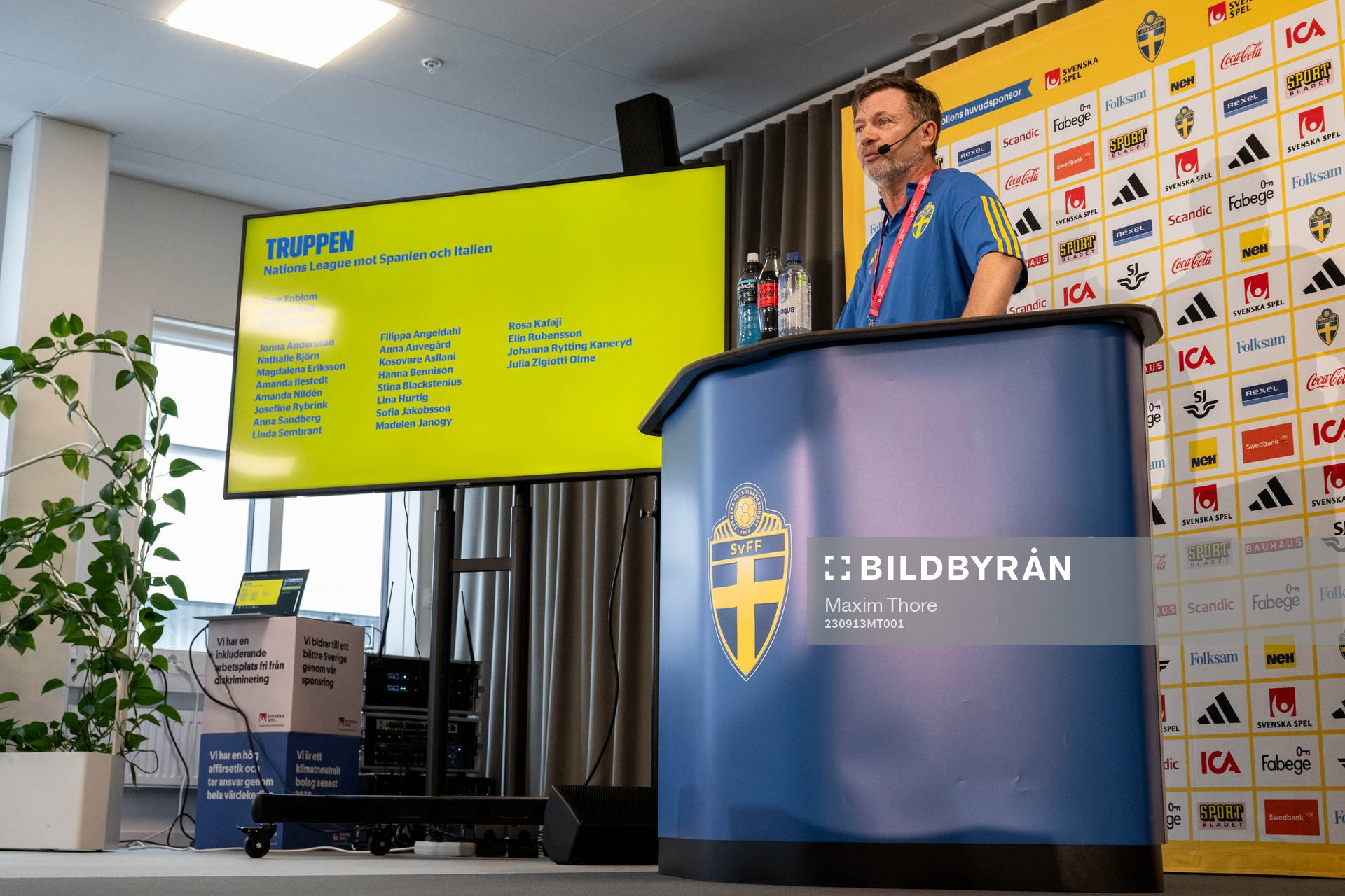 Head coach Peter Gerhardsson of the Sweden's women's