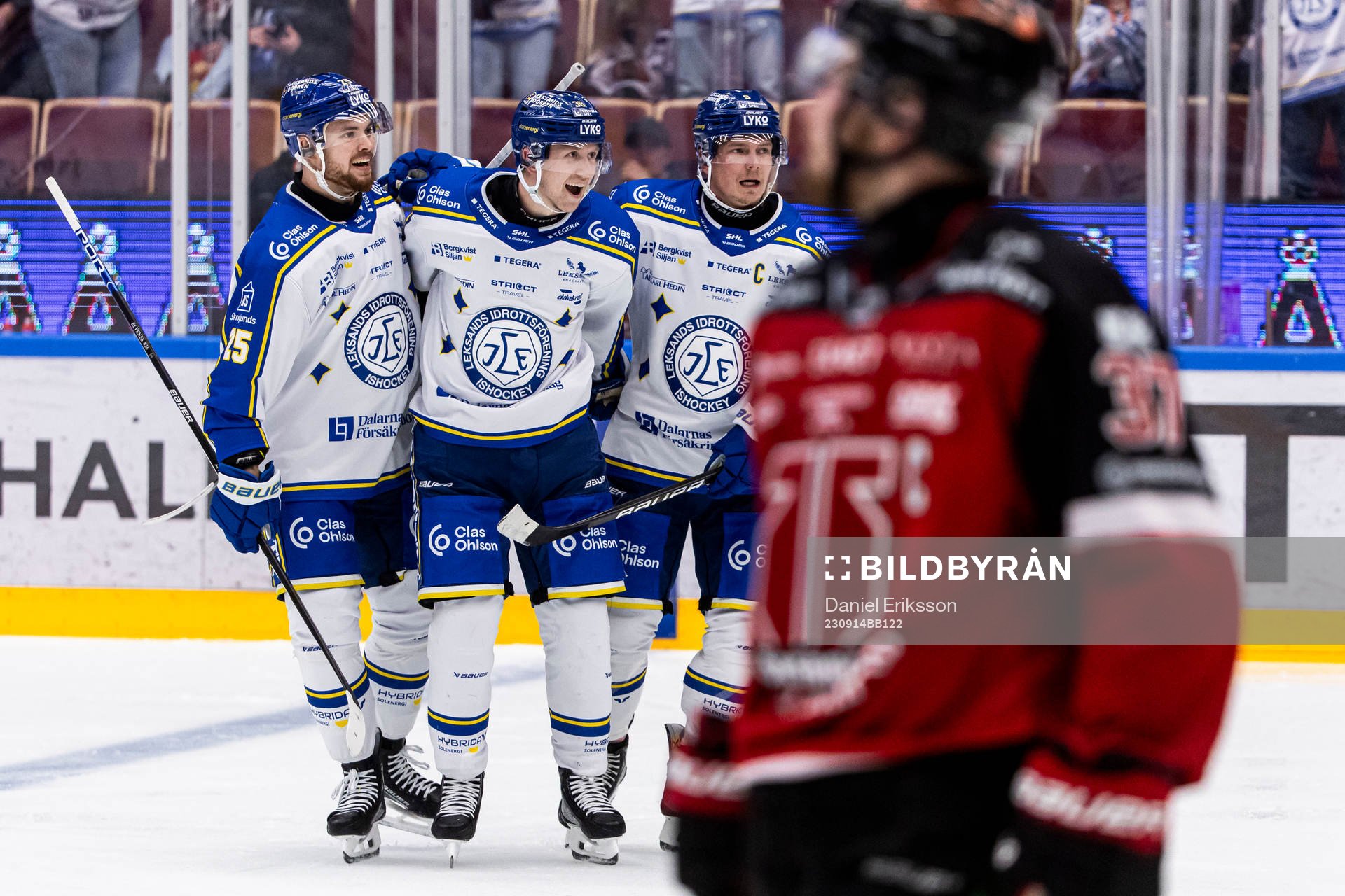 i230914 Leksands Lucas Elvenes, Olle Alsing och Patrik