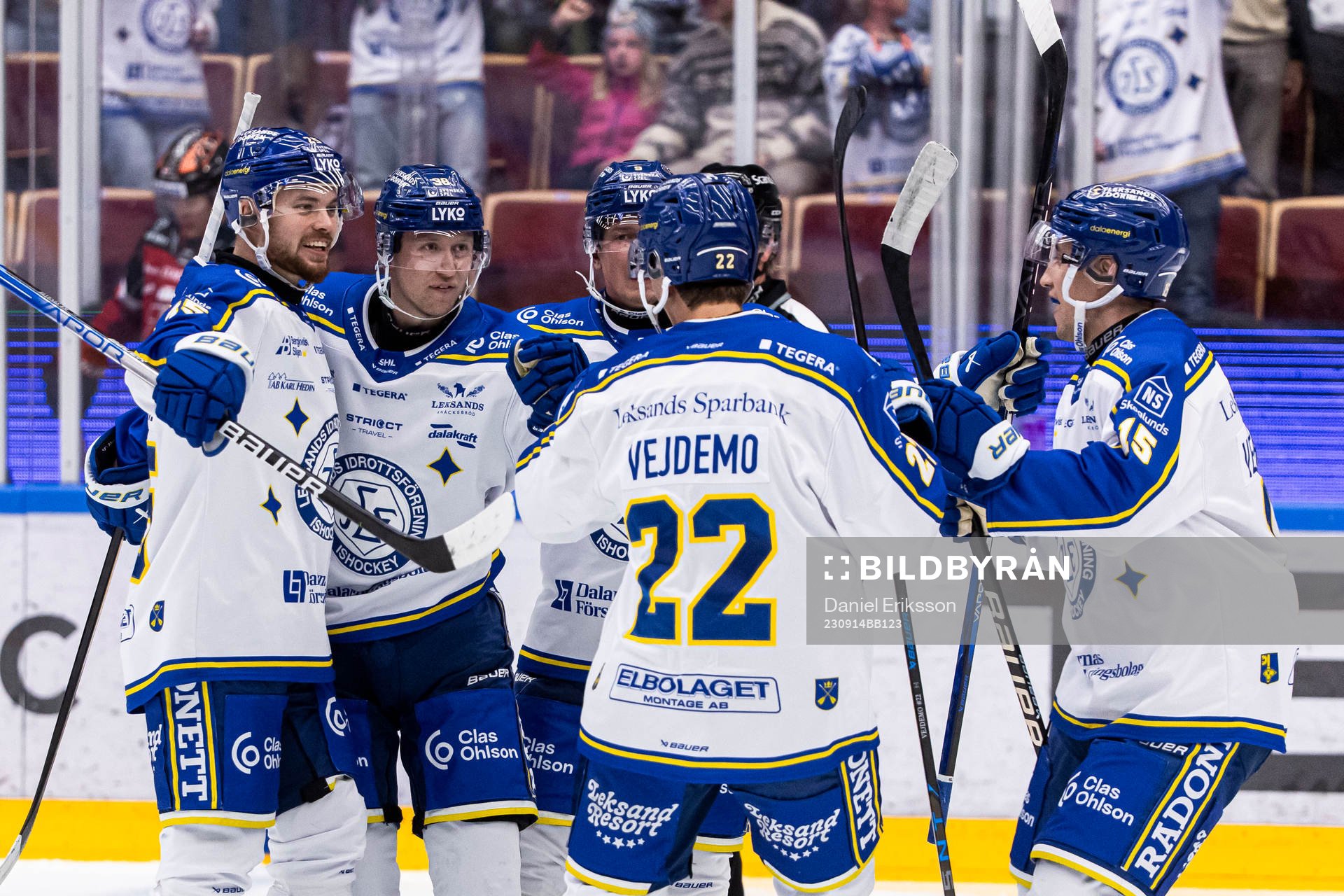 i230914 Leksands Lucas Elvenes, Olle Alsing och Patrik