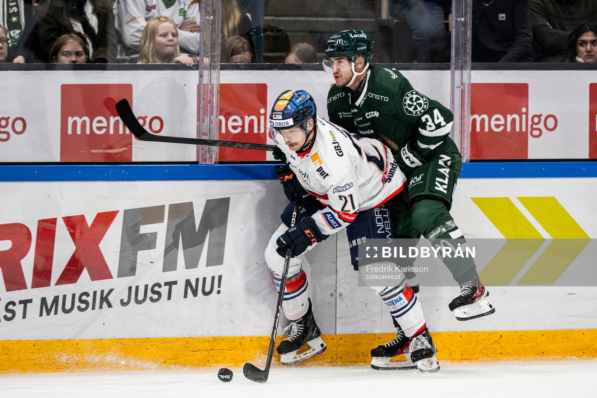 Växjös Brian Cooper och Färjestads Michael Lindqvist