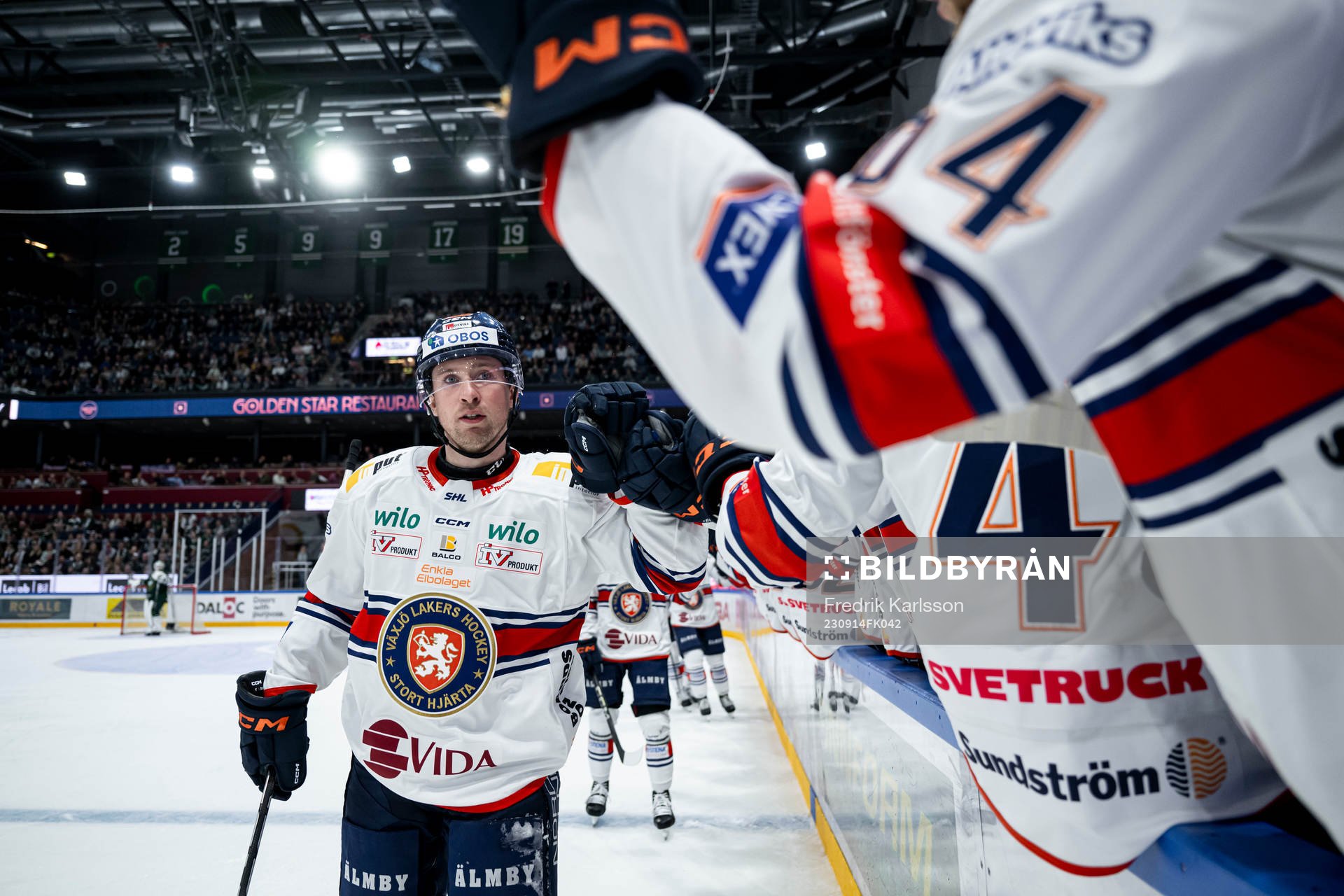 Växjös Dylan McLaughlin jublar