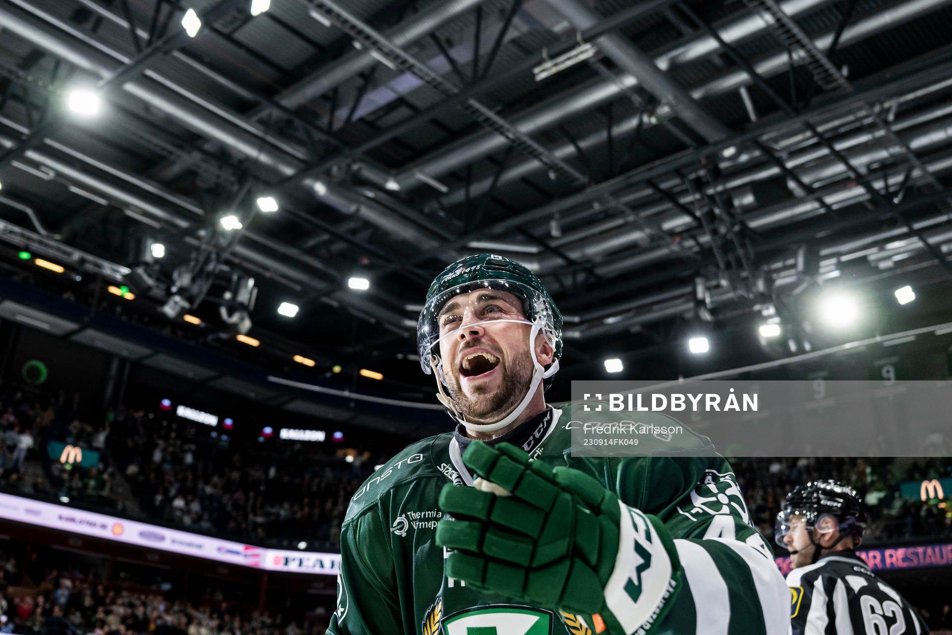 Färjestads Jonathan Andersson jublar