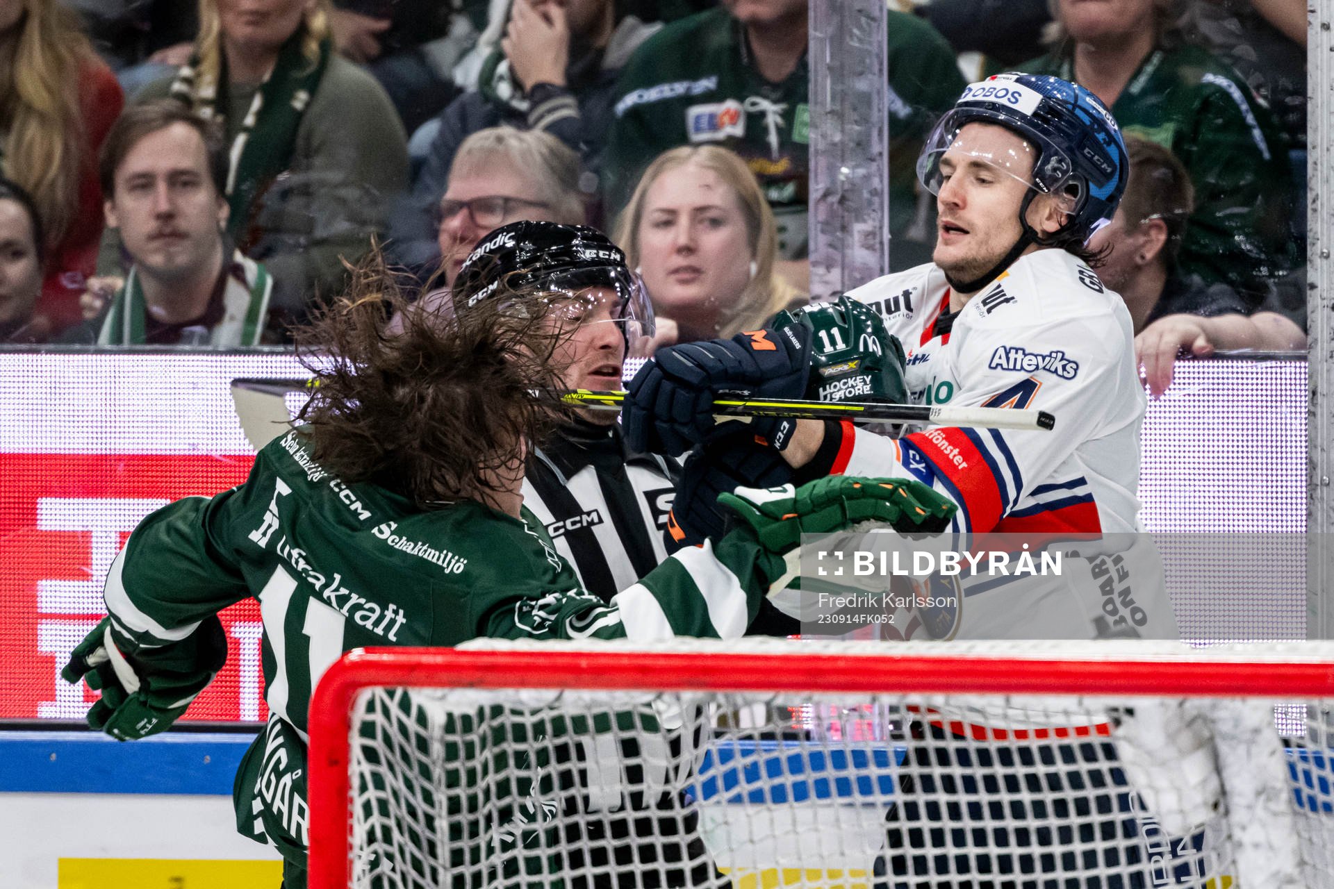 Färjestads Joakim Nygård och Växjös Keegan Lowe