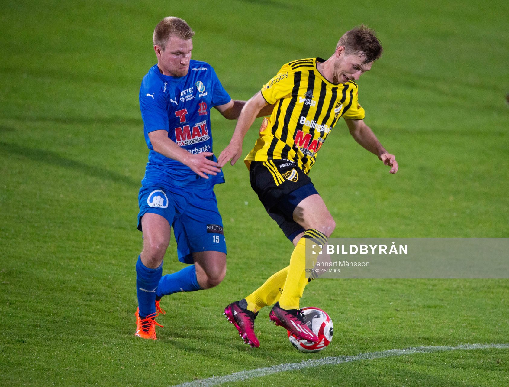 IFK Hässleholms Edvin Nilsson och Nosabys Philip Bengtsson