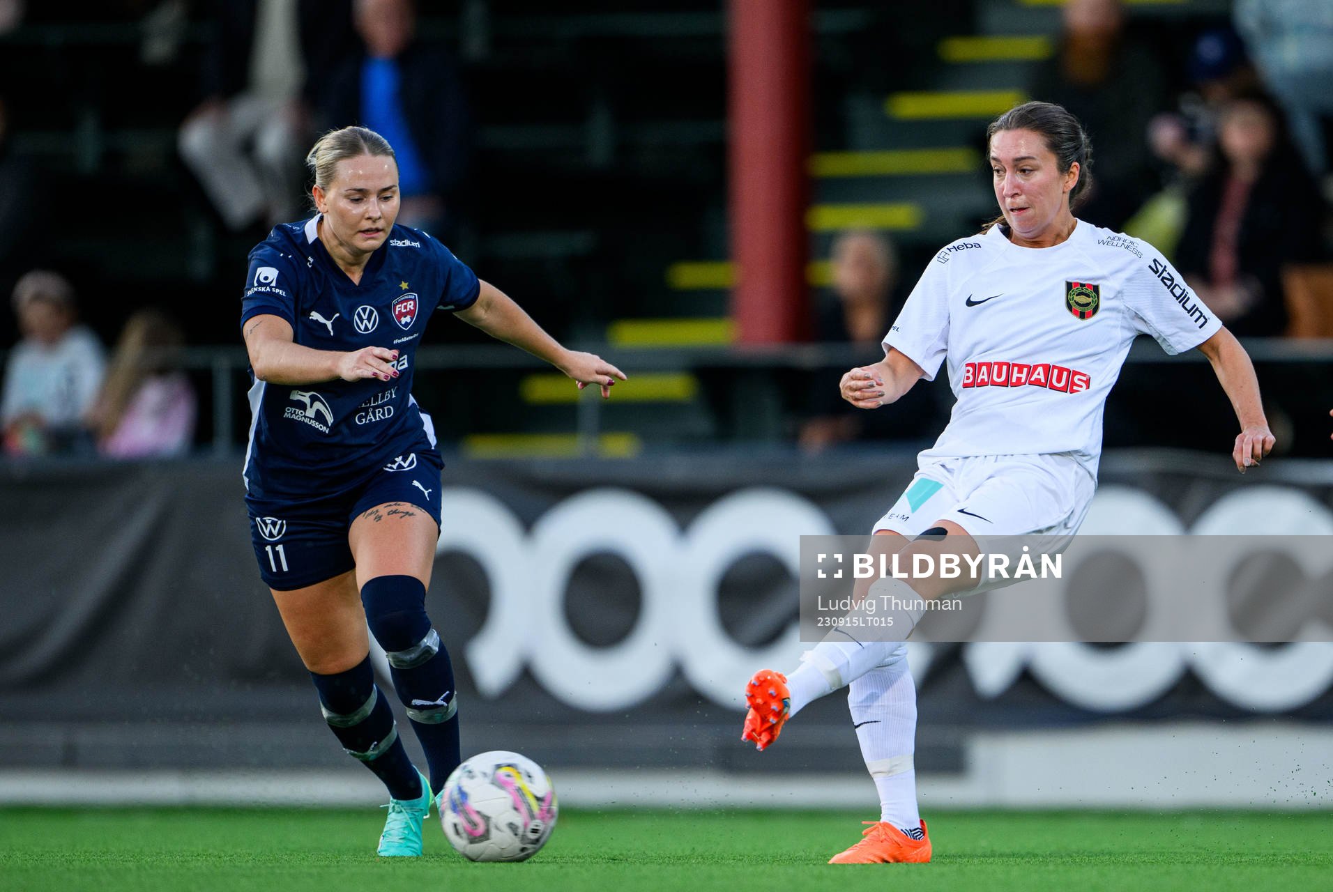 Brommapojkarnas Frida Thörnqvist och FC Rosengårds Emma
