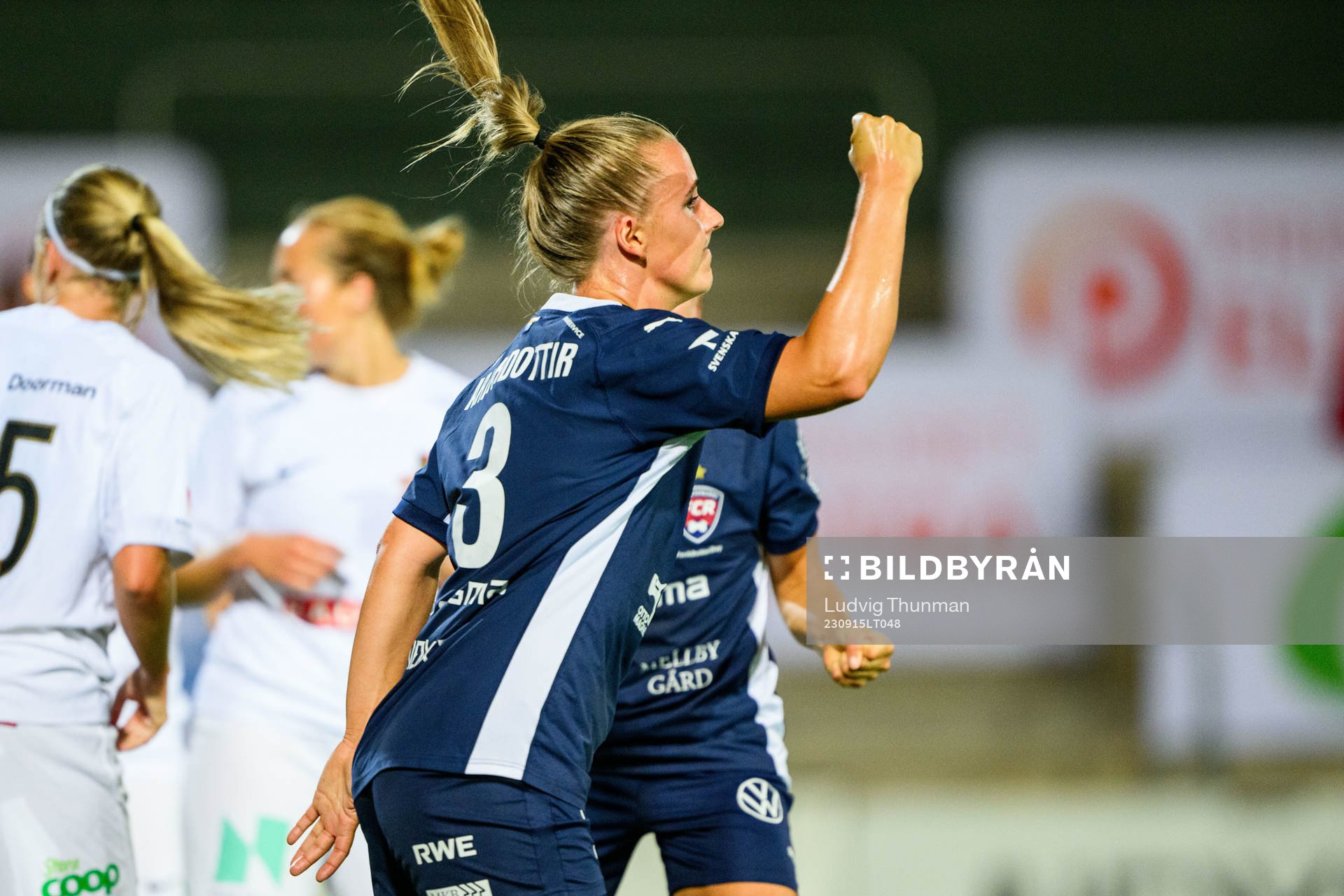 FC Rosengårds Gudrun Arnardottir jublar