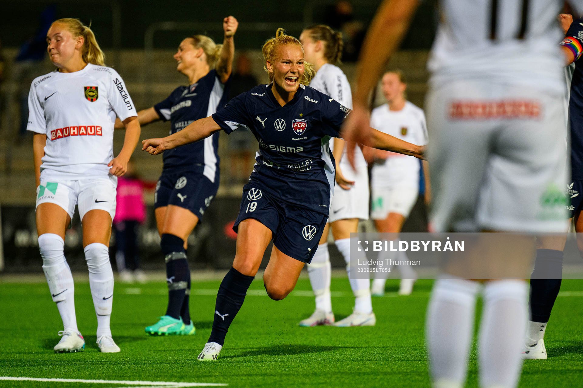 FC Rosengårds Sofie Bruun Bredgaard jublar