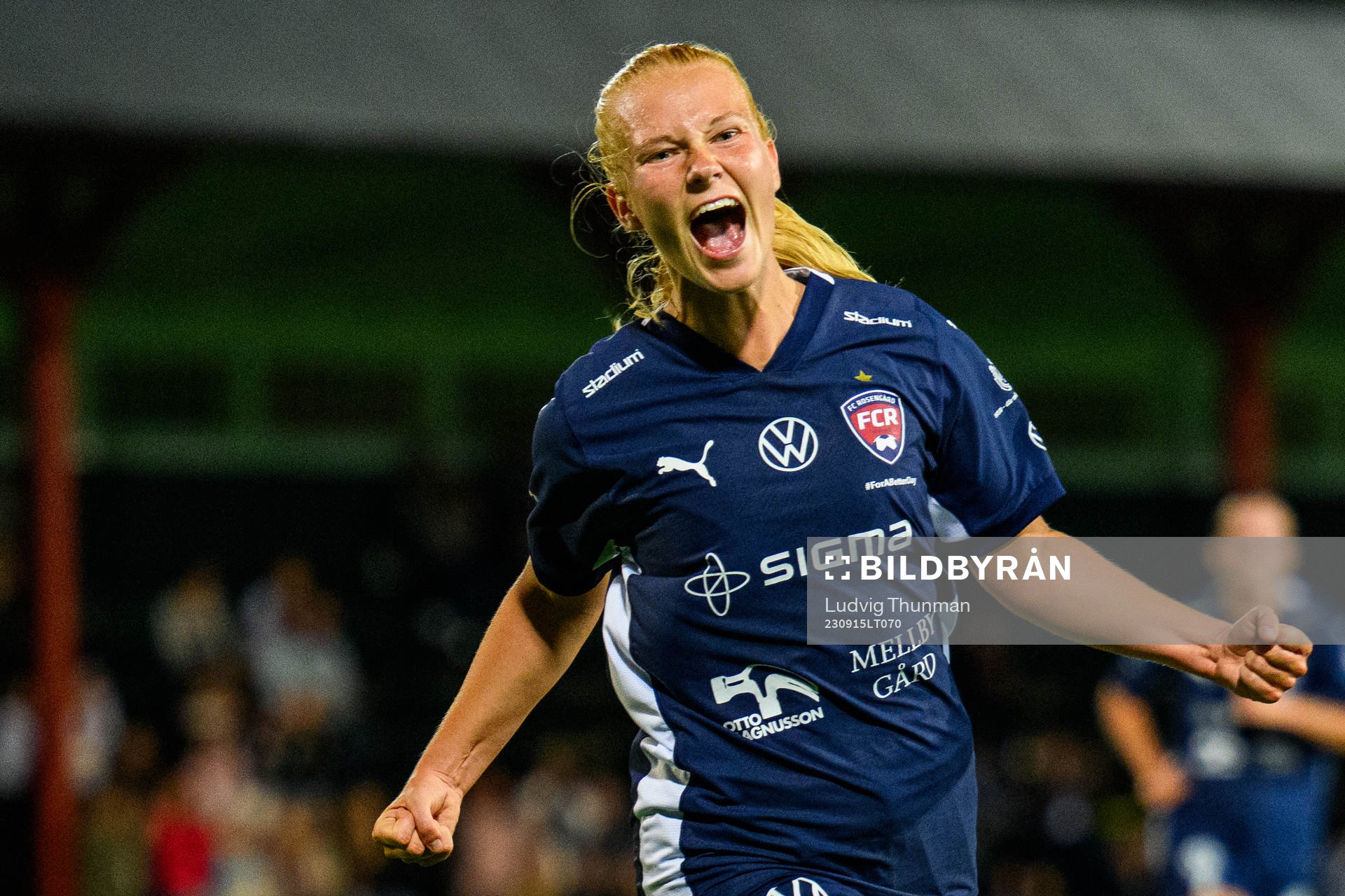 FC Rosengårds Sofie Bruun Bredgaard jublar