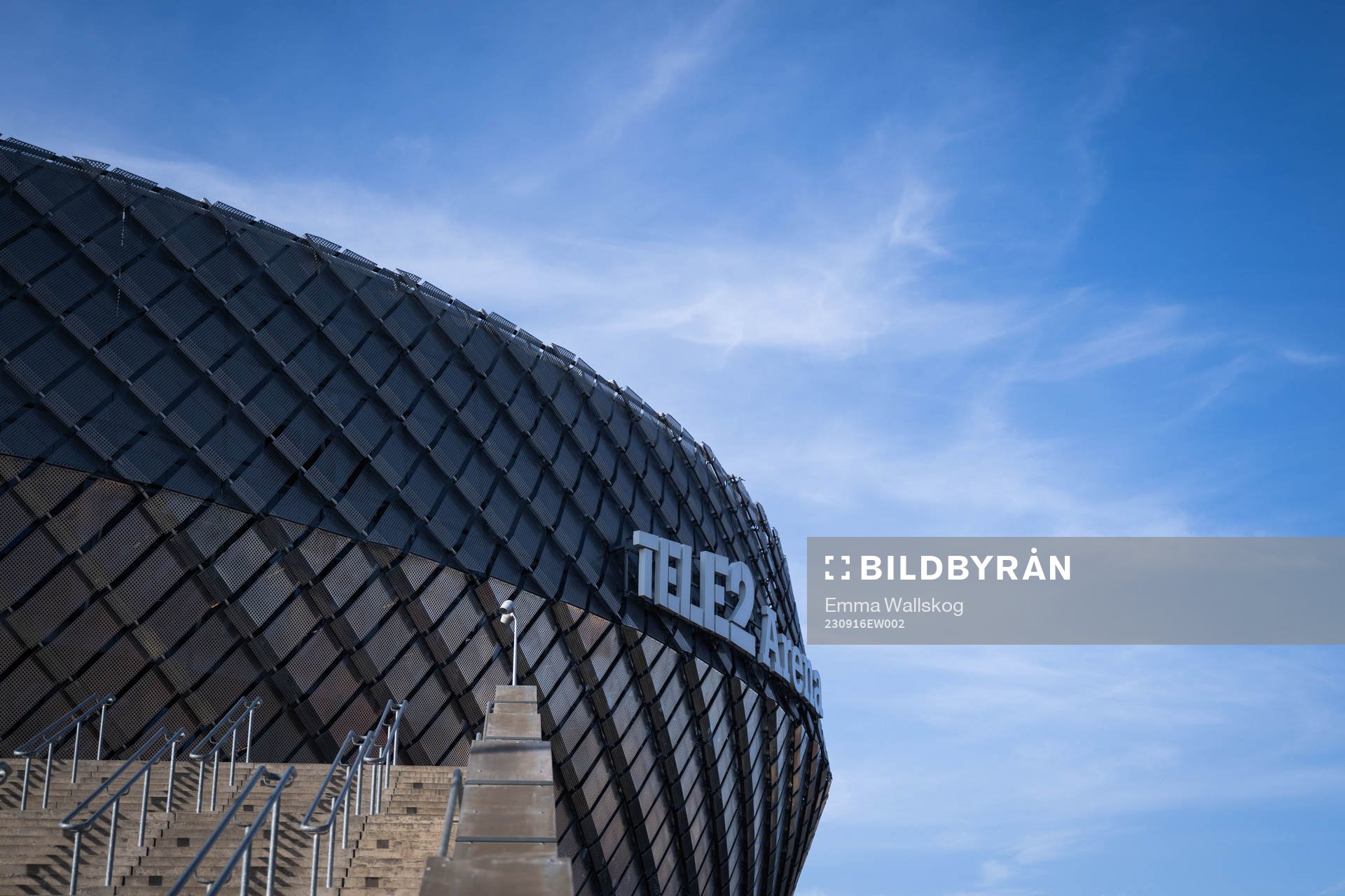 Exteriör vy av Tele2 Arena