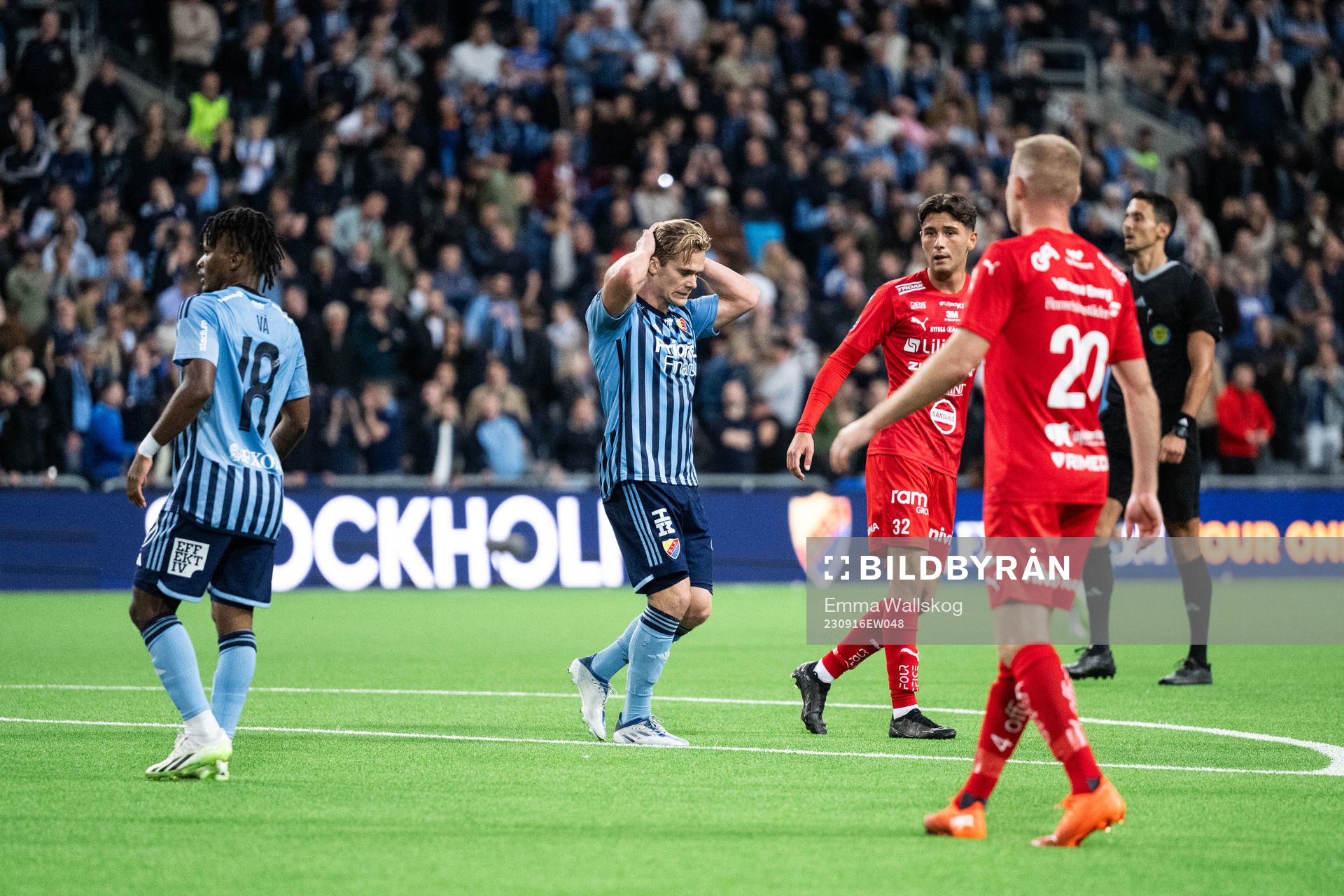 Djurgårdens Hampus Finndell deppar
