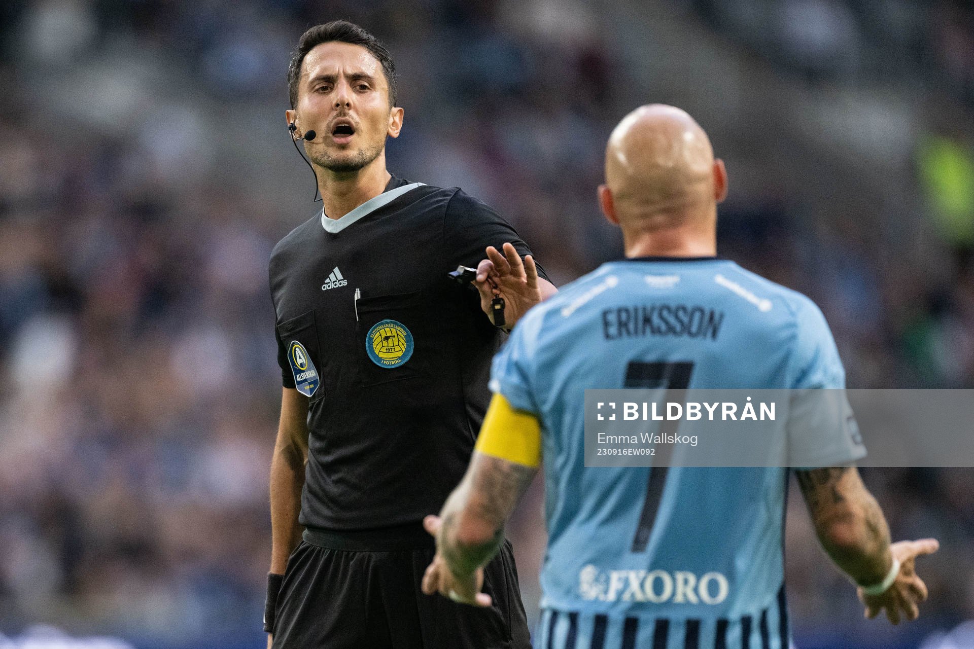 Domare Adi Aganovic reagerar mot Djurgårdens Magnus