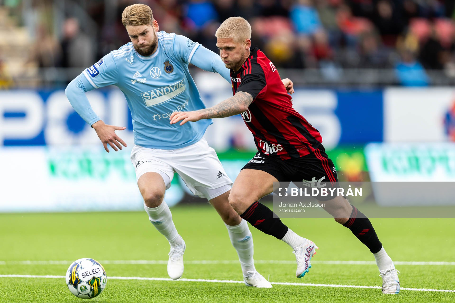Östersunds Andre Österholm och Gefles Niclas Håkansson
