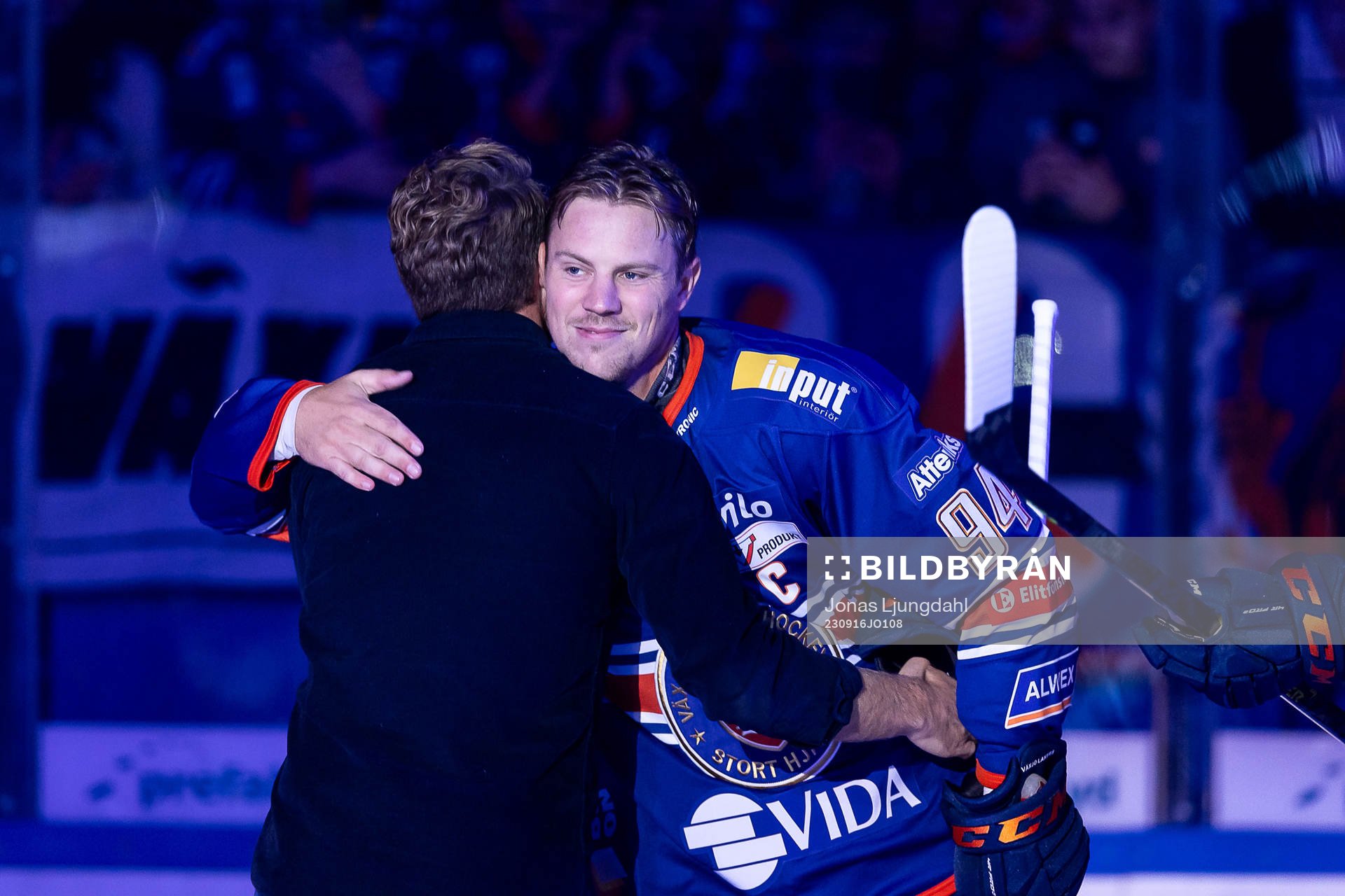 Växjös förra lagkapten Erik Josefsson och Joel Persson