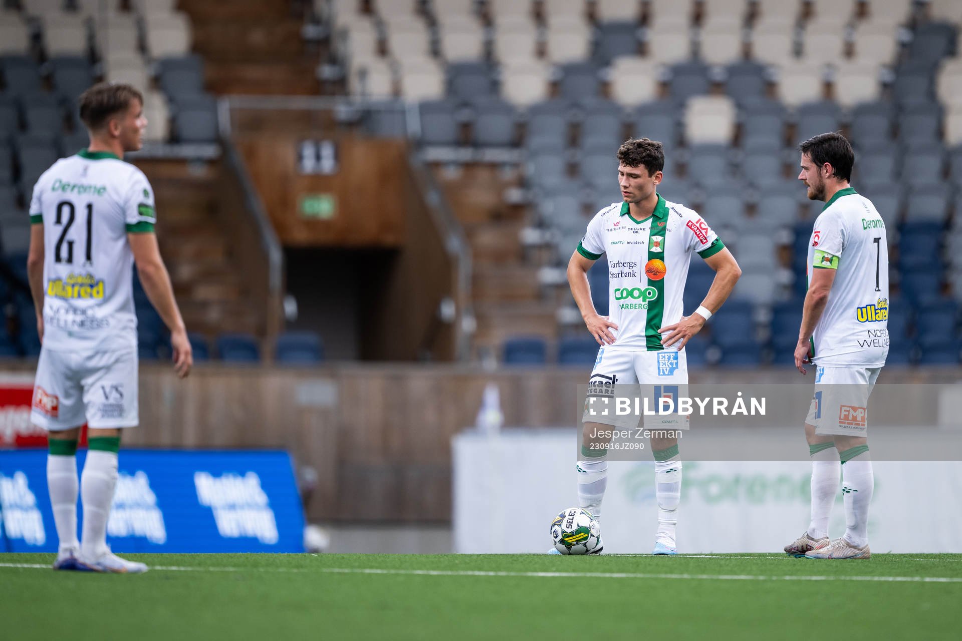 Varbergs Victor Karlsson, Mads Borchers och Robin Tranberg