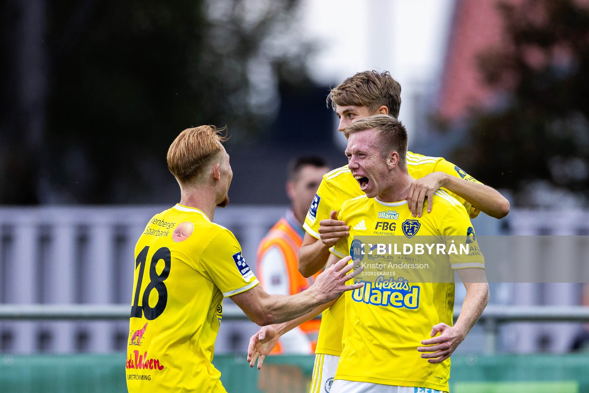 Falkenbergs Lucas Sibelius jublar med lahkamrater