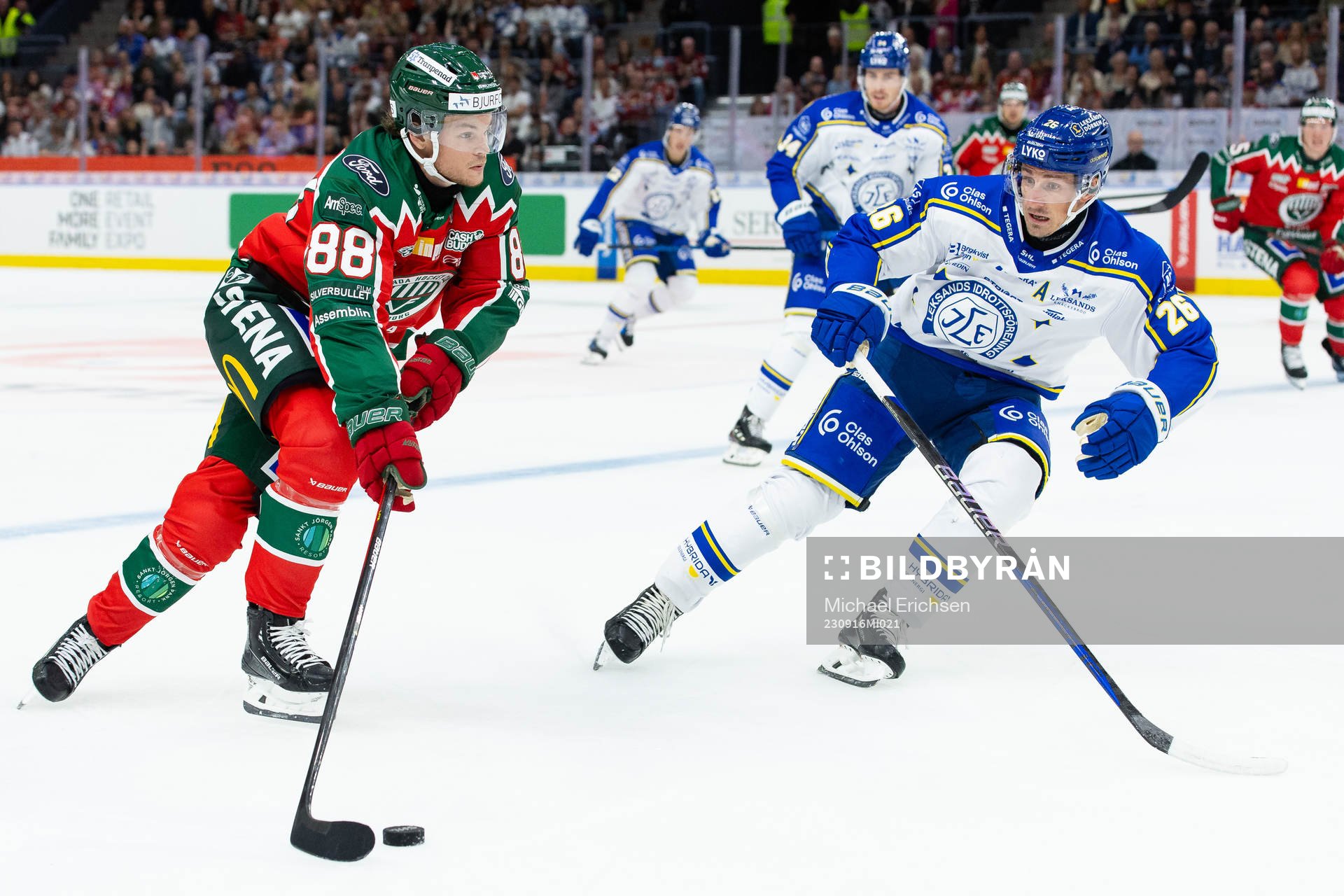 Frölundas Malte Strömwall och Leksands Patrik Noren
