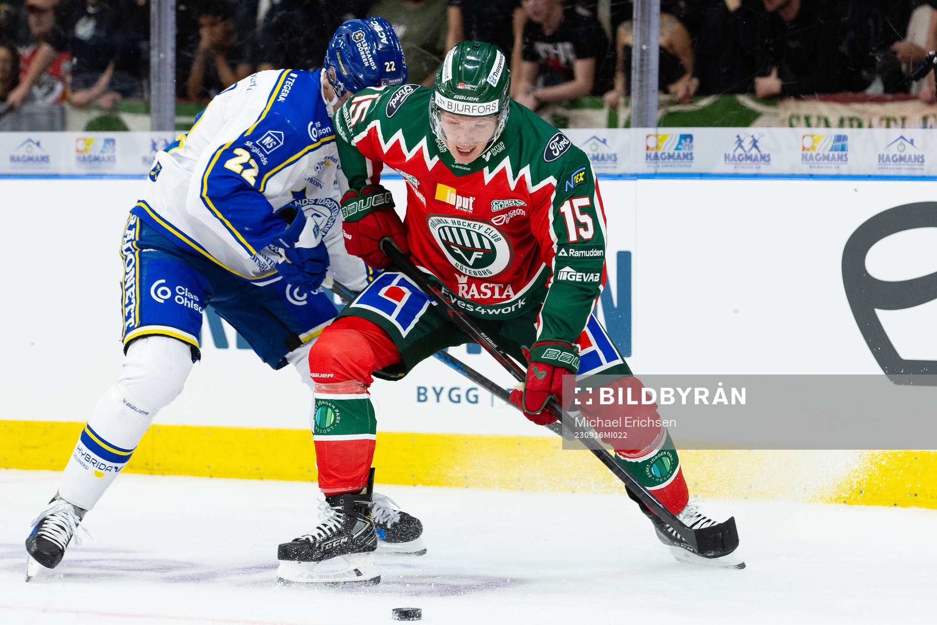 Leksands Lukas Vejdemo och Frölundas Gustav Rydahl