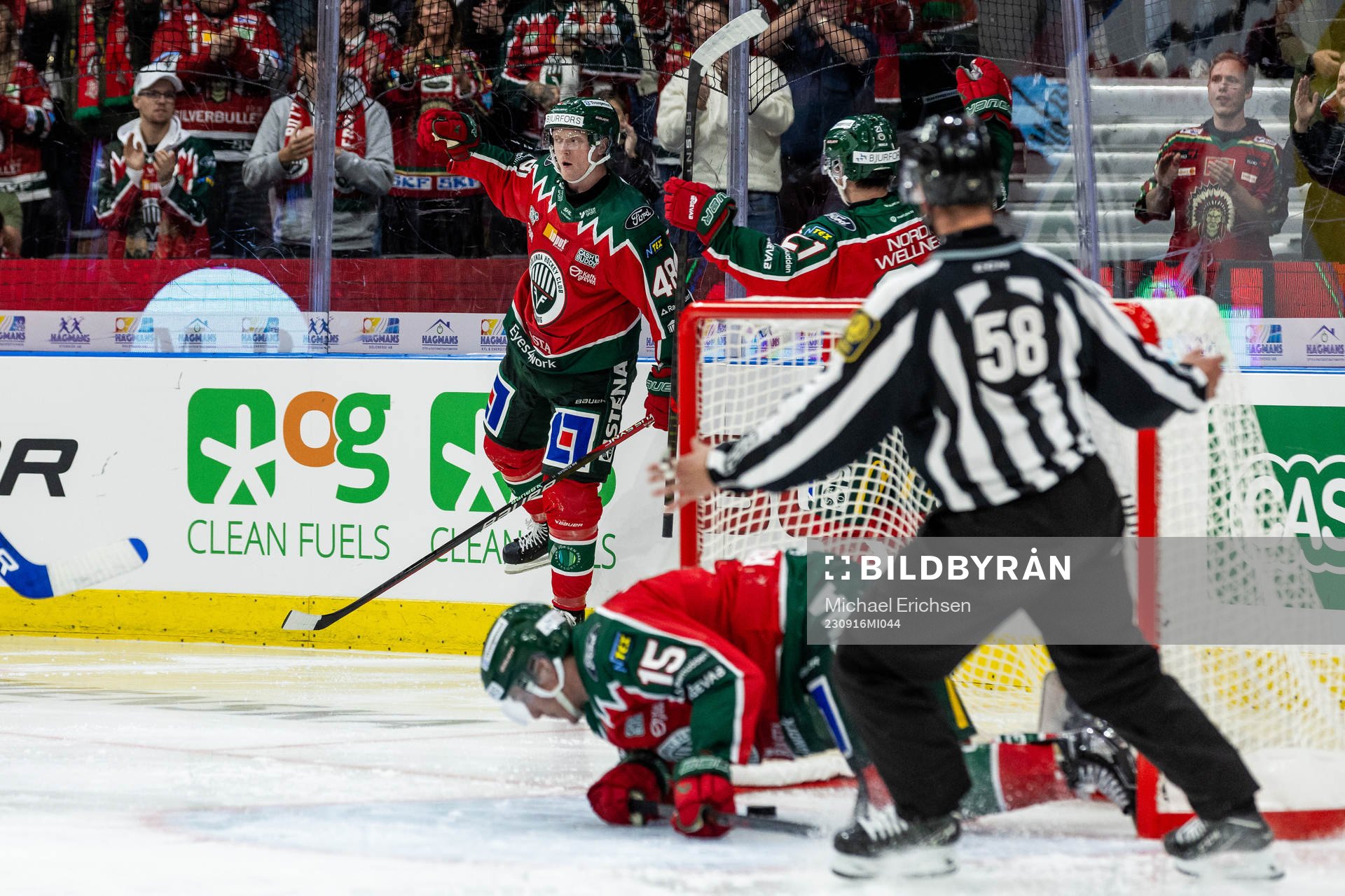 Frölundas Carl Klingberg jublar