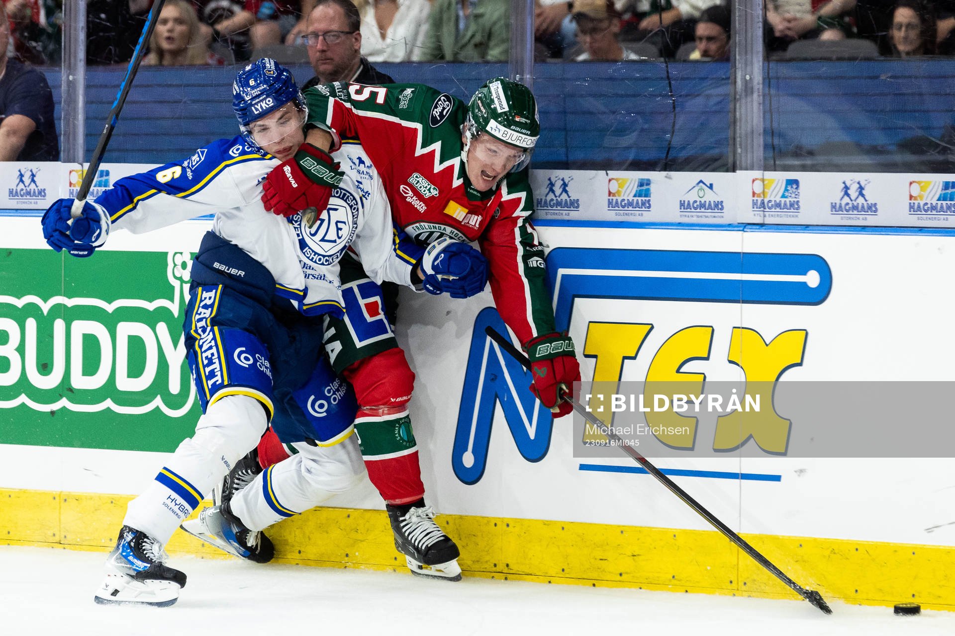 Leksands Alexander Lundqvist och Frölundas Gustav Rydahl