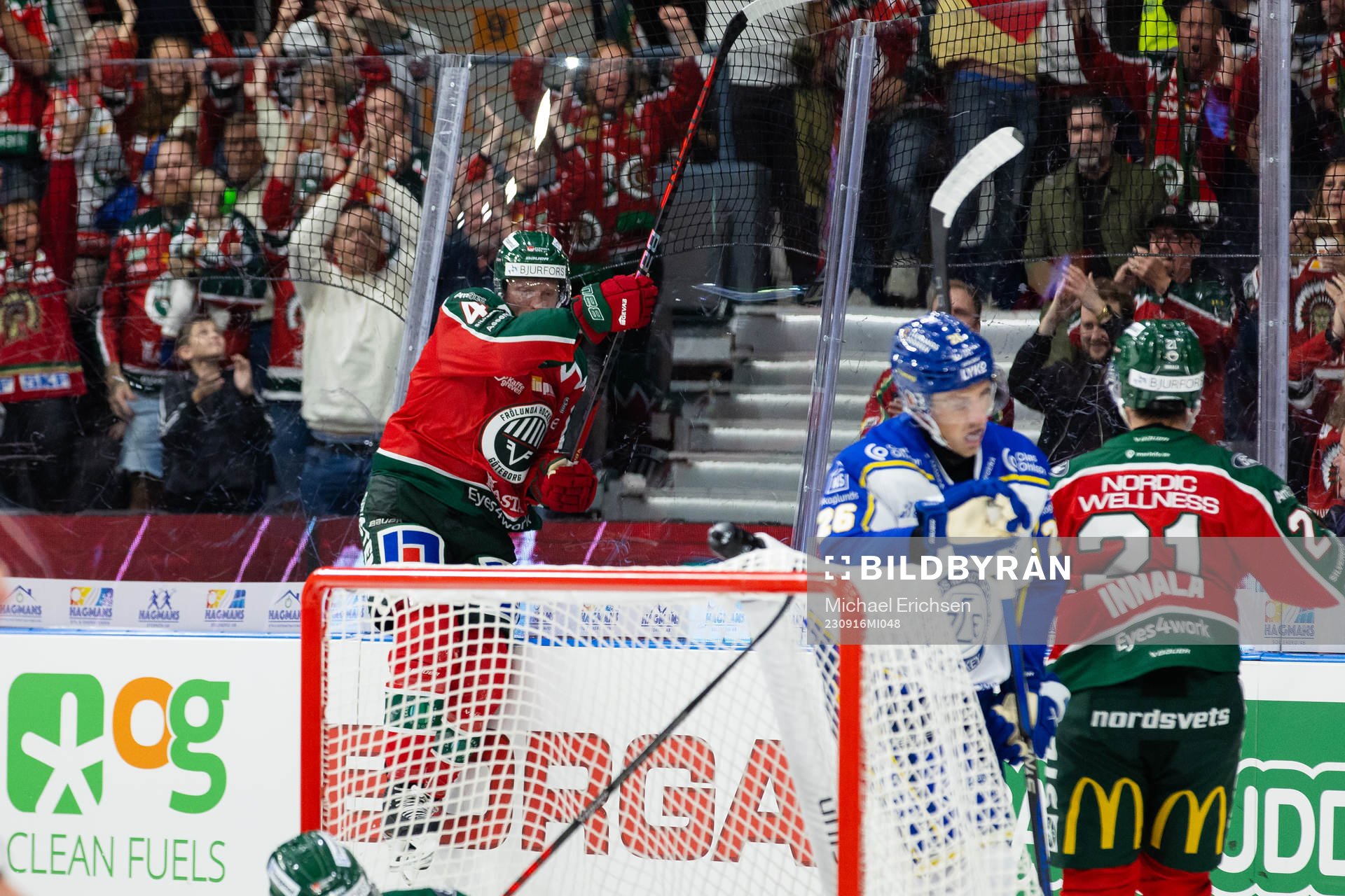 Frölundas Carl Klingberg jublar