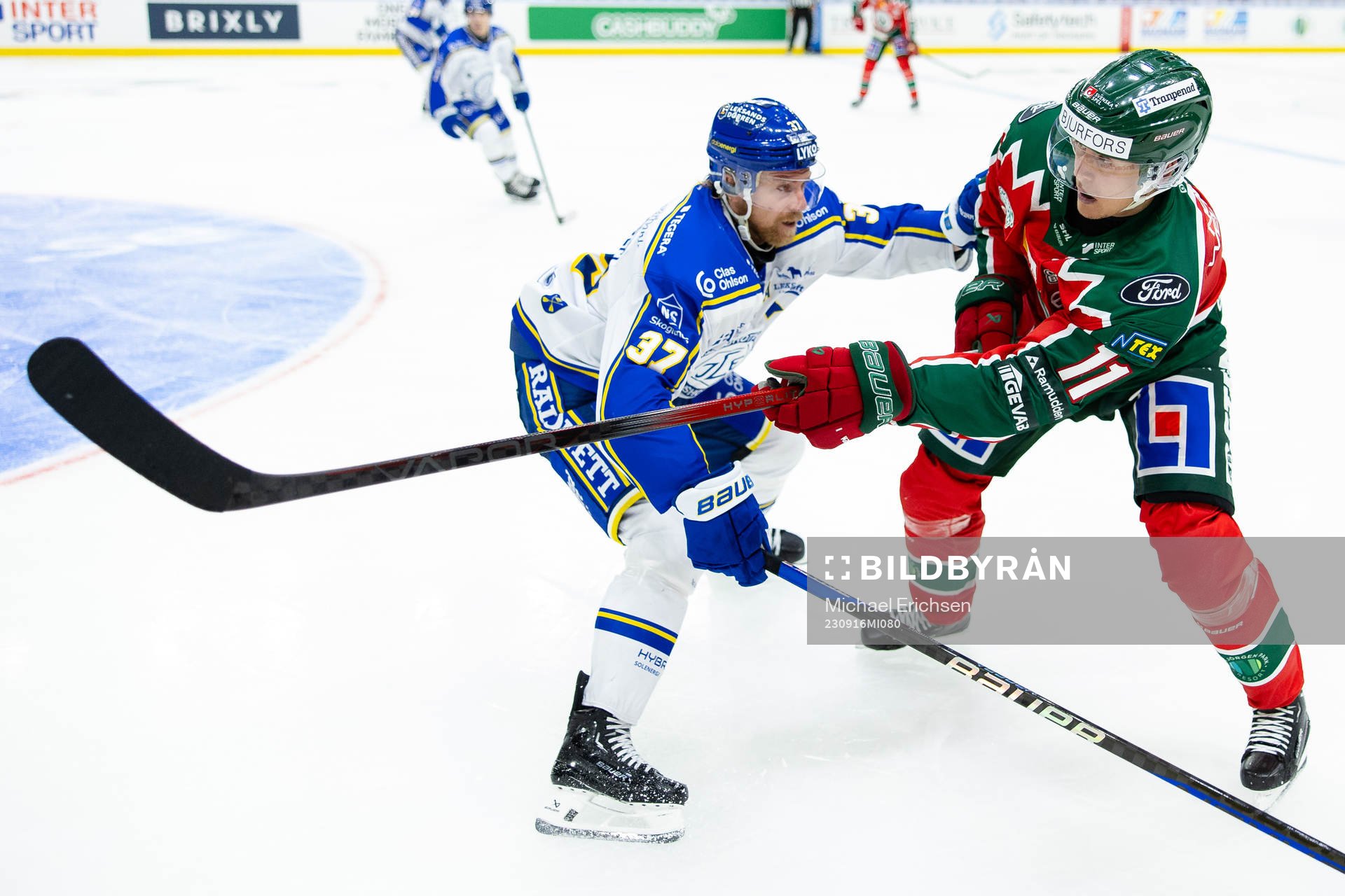Leksands Anton Lindholm och Frölundas Erik Borg