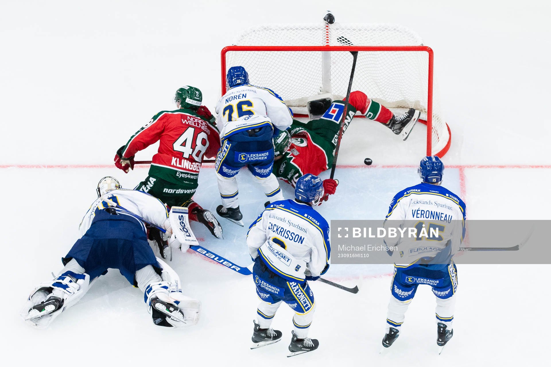 Frölundas Carl Klingberg trycker in 4-2 i mål bakom
