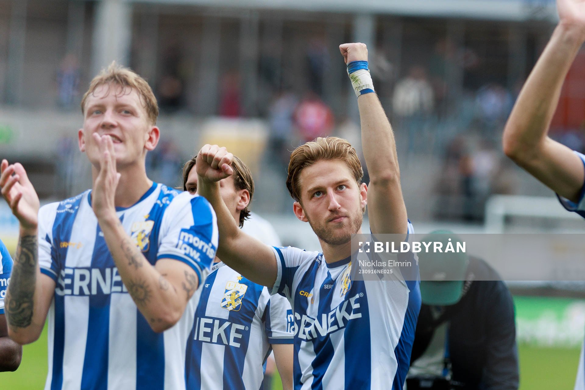 IFK Göteborgs Sebastian Hausner och Arbnor Mucolli jublar