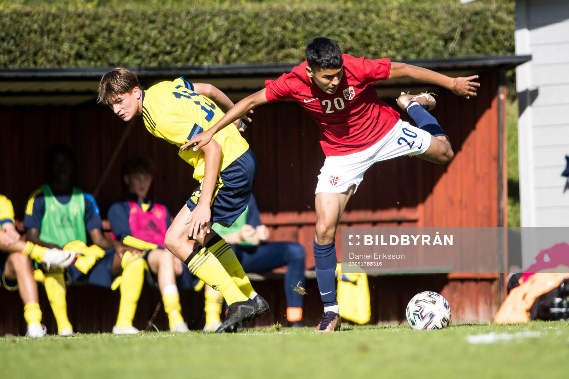 Sveriges Filip Öhman och Norges Mostafa Najafzadeh