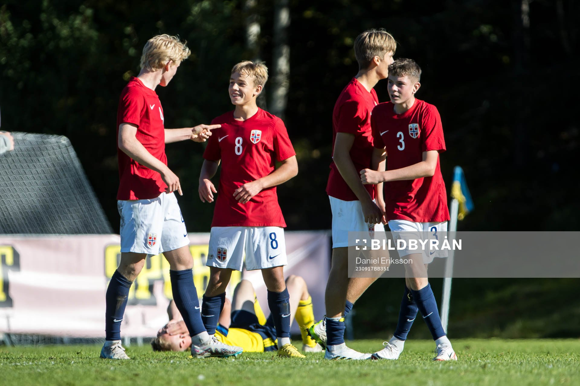 Norges spelarna jublar