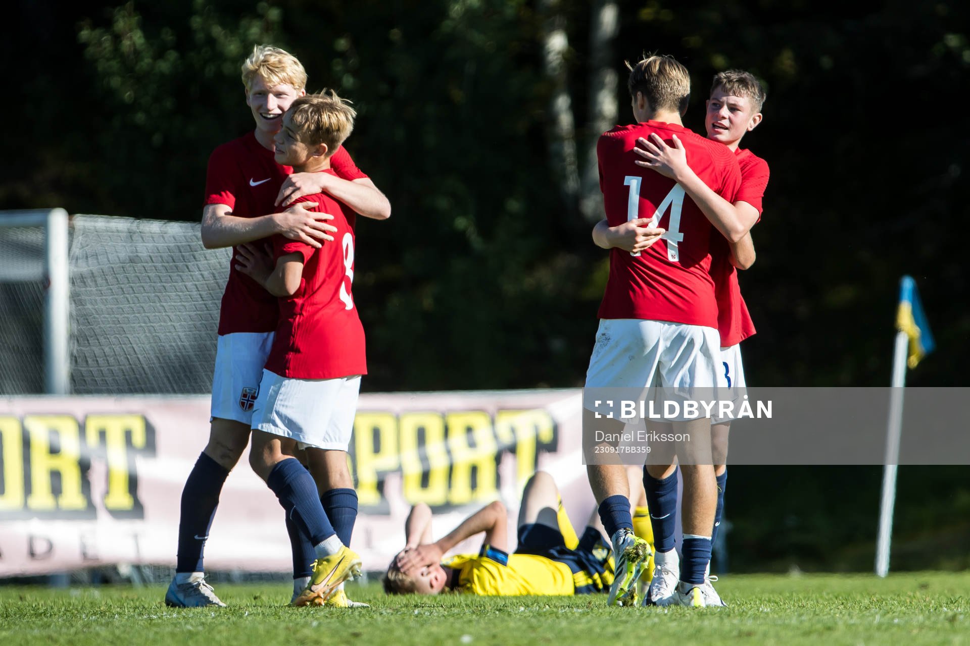 Norges spelarna jublar