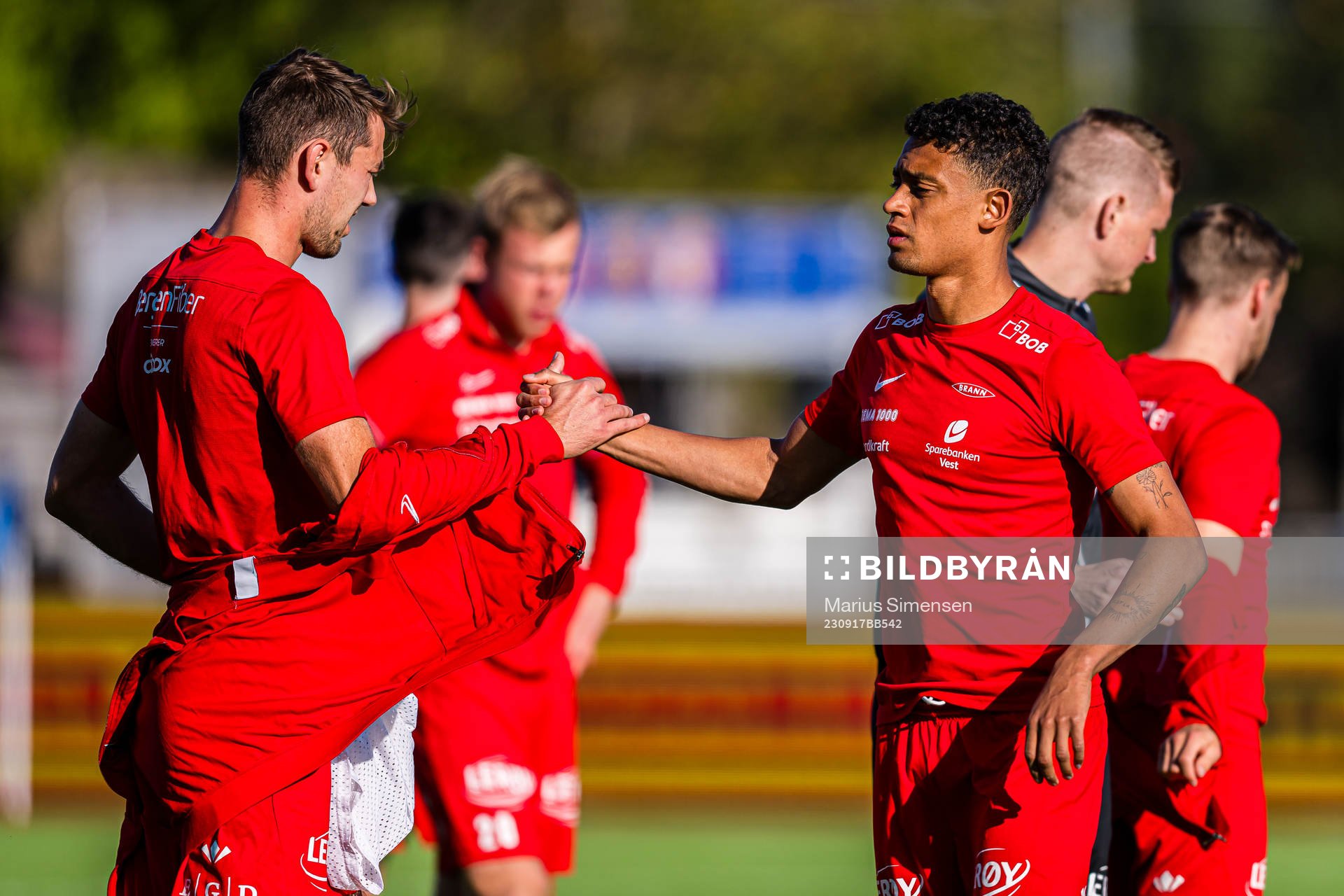 Fredrik Pallesen Knudsen and Japhet Sery Larsen of Brann