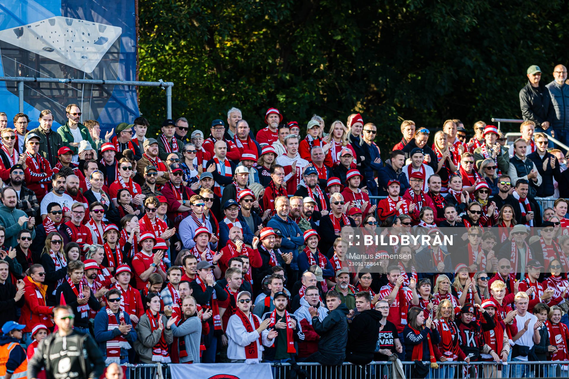 Spectators in the stands