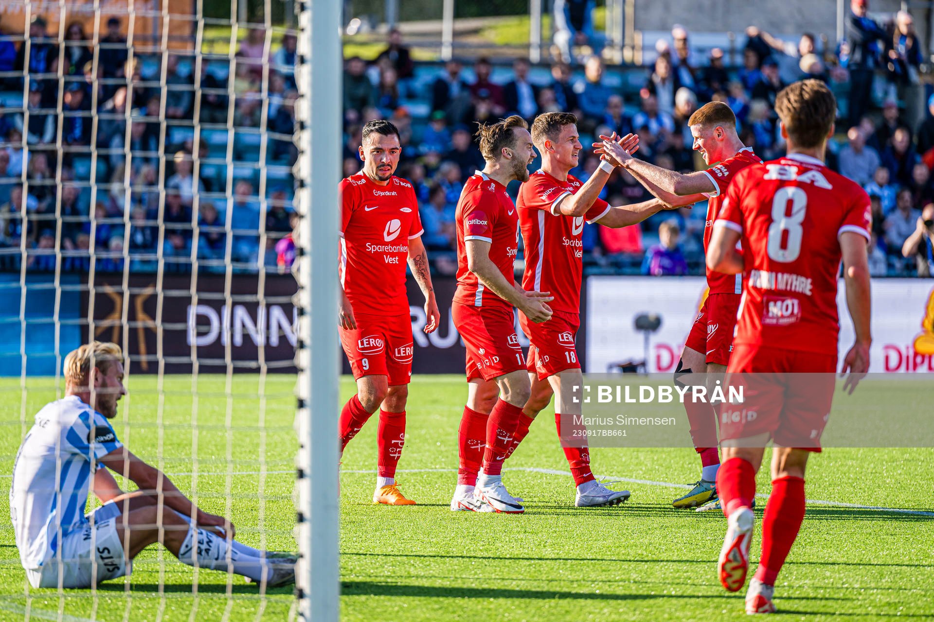 Bård Finne of Brann celebrates
