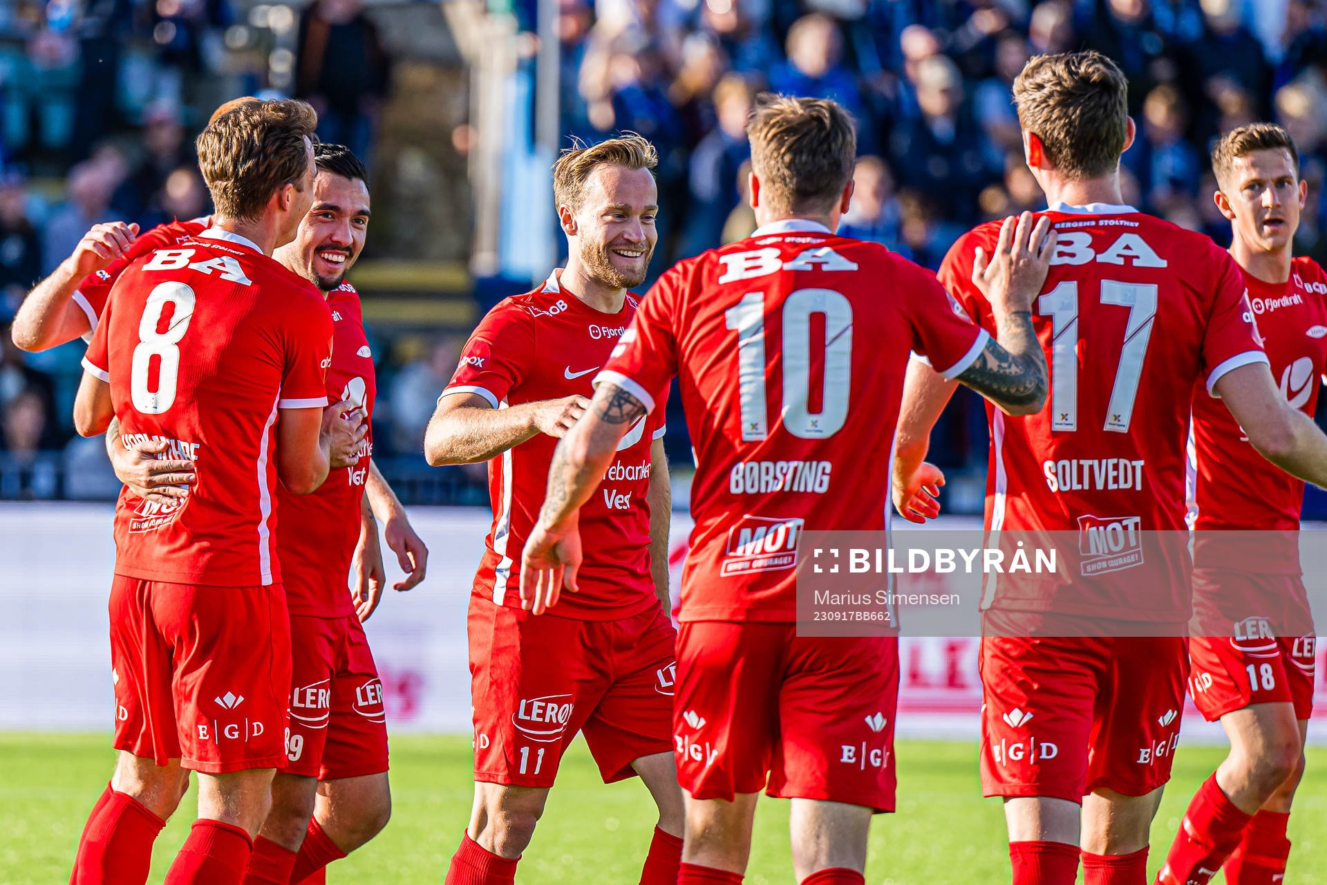 Bård Finne of Brann celebrates