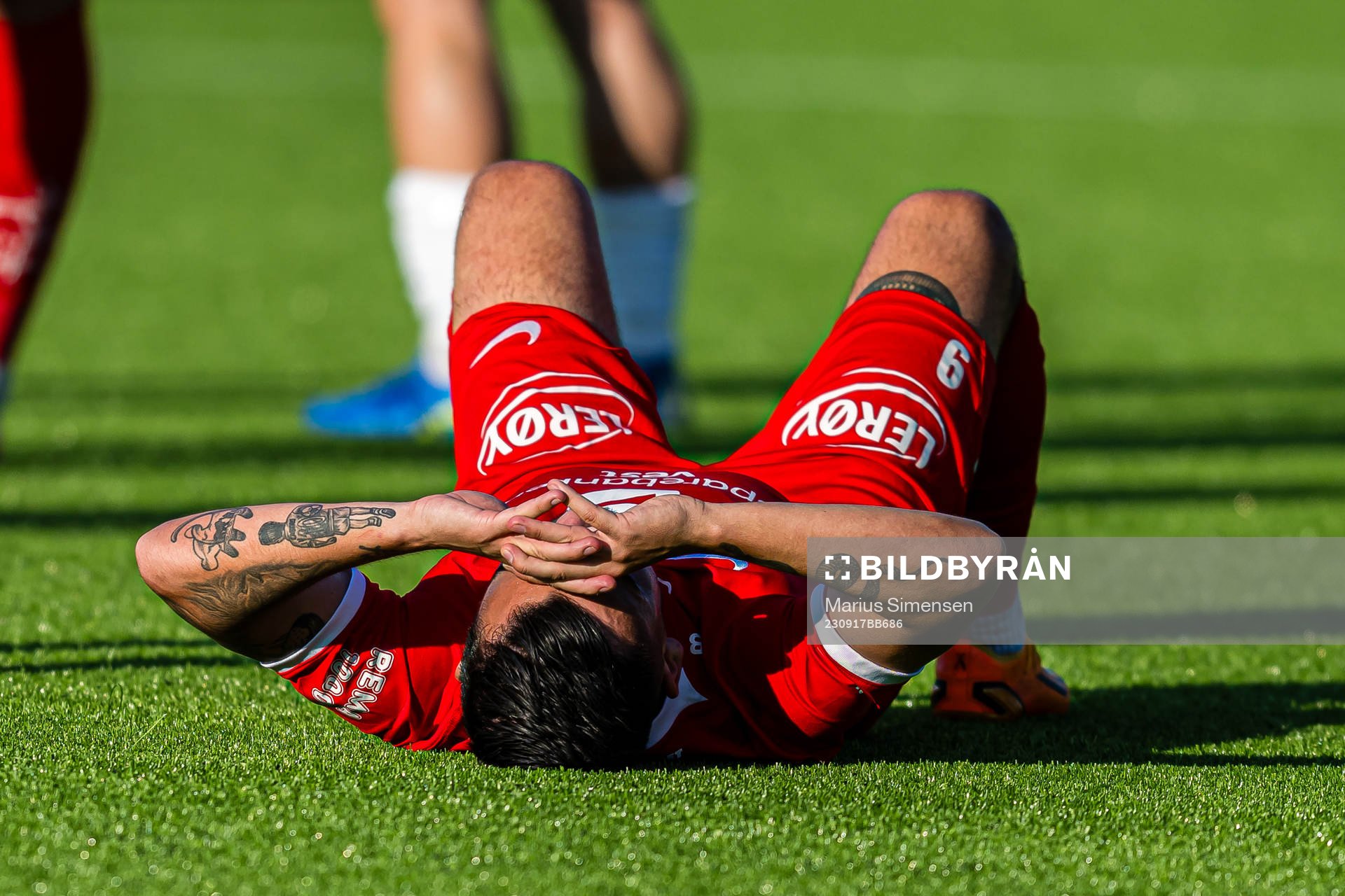Niklas Castro of Brann in pain