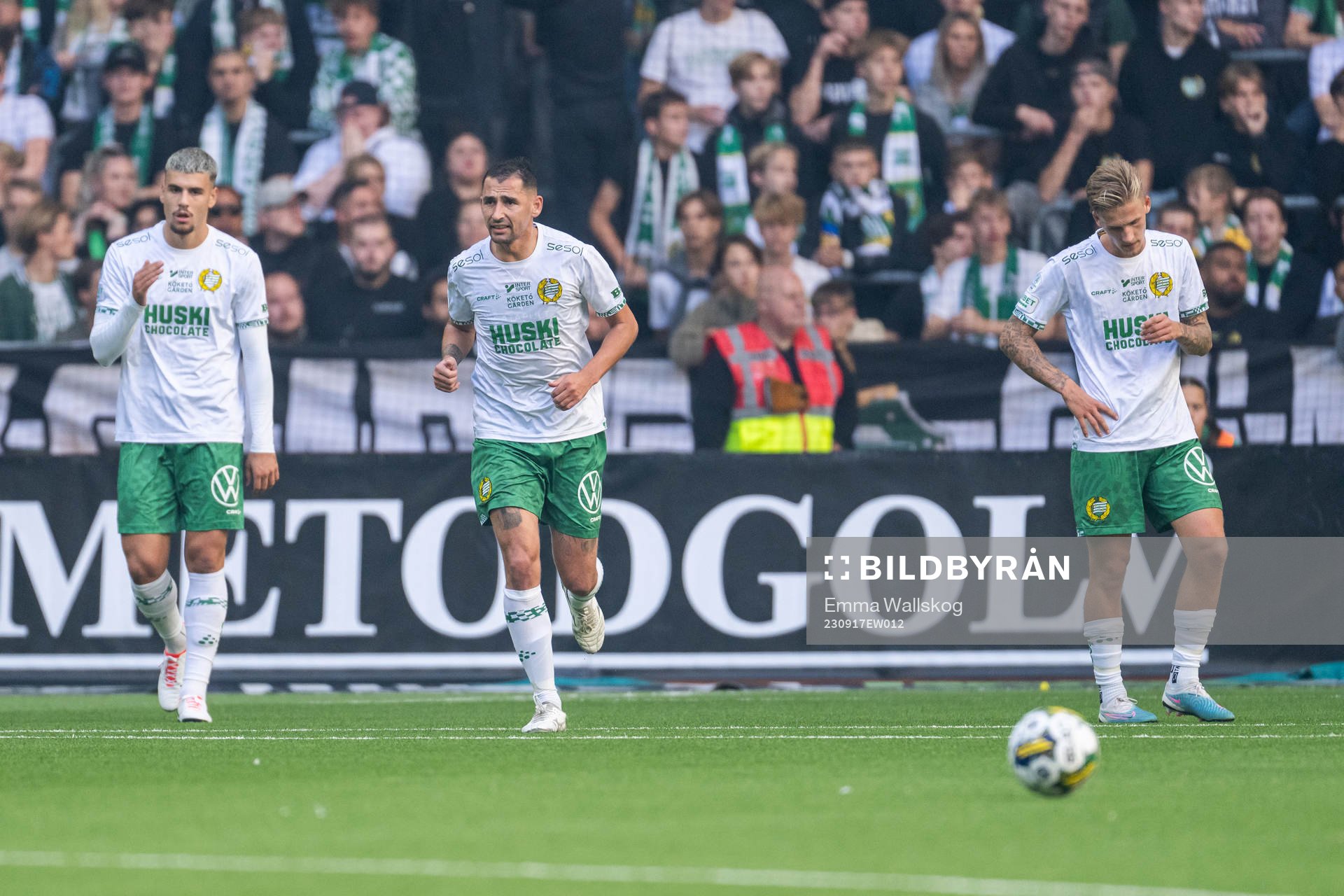 Hammarbys Edvin Kurtulus, Loret Sadiku och Fredrik Hammar