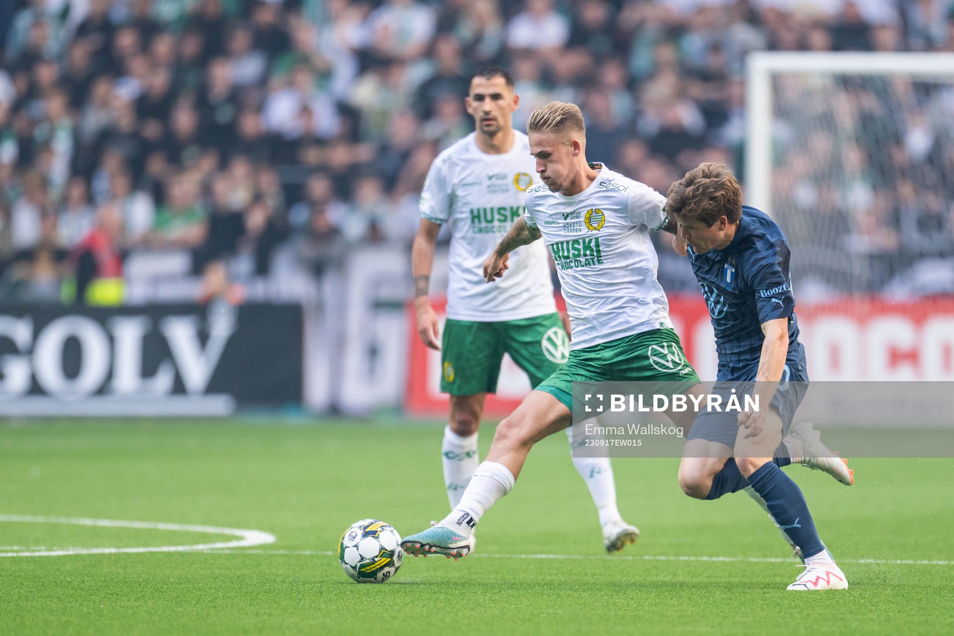 Hammarbys Fredrik Hammar och Malmö FFs Oliver Berg