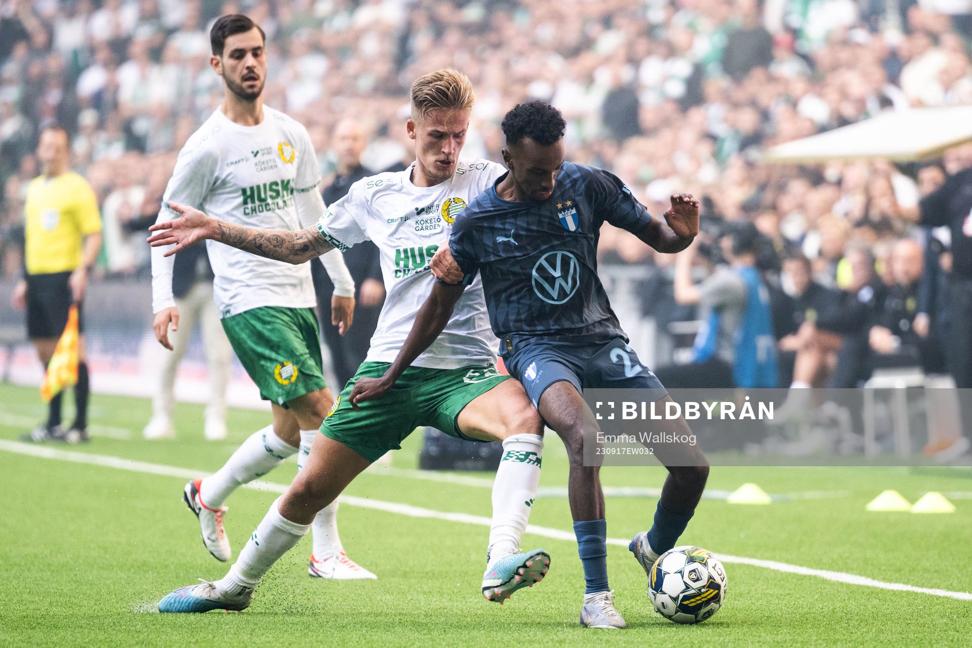 Hammarbys Fredrik Hammar och Malmö FFs Taha Ali