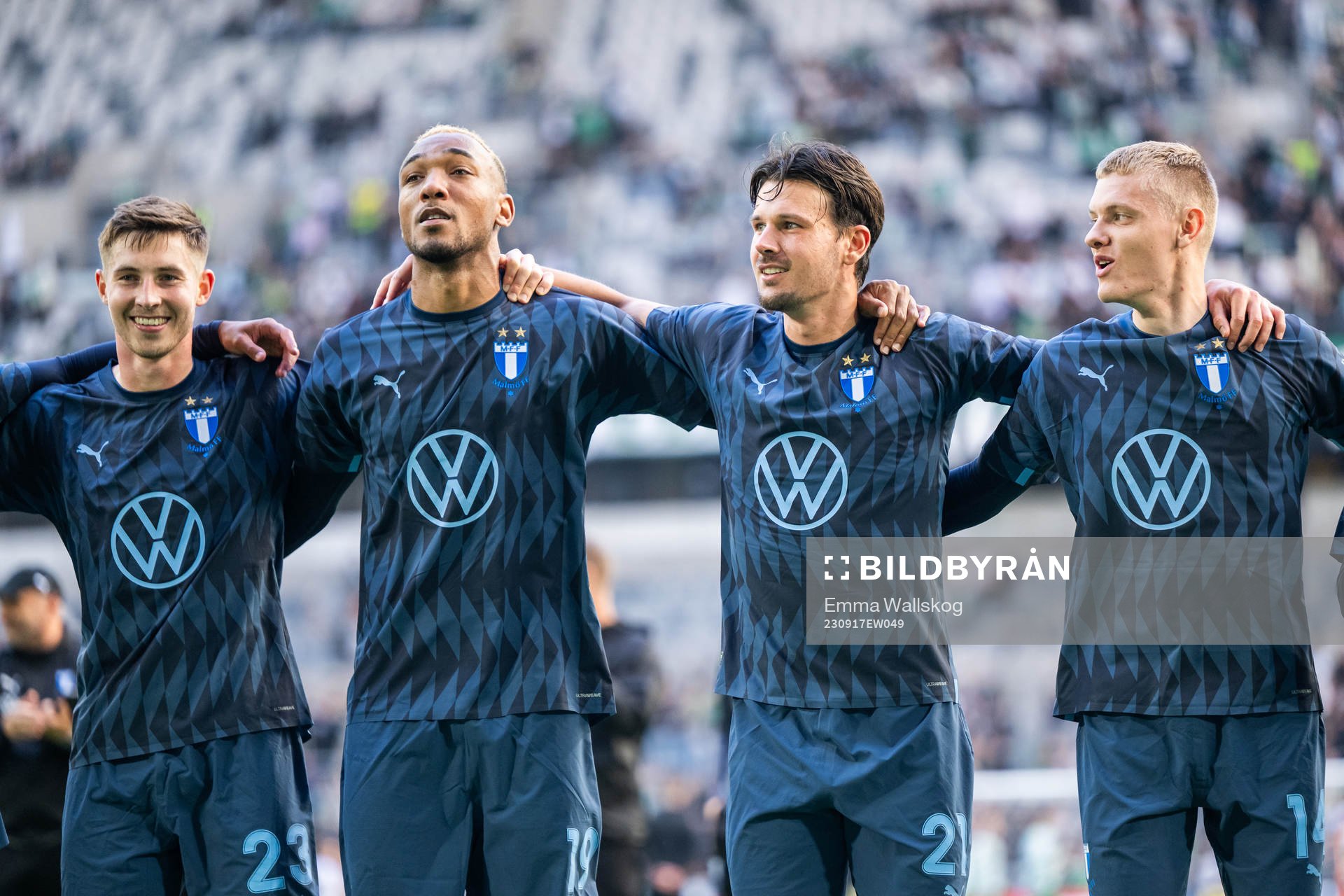 Malmö FFs Lasse Berg Johnsen, Derek Cornelius, Stefano