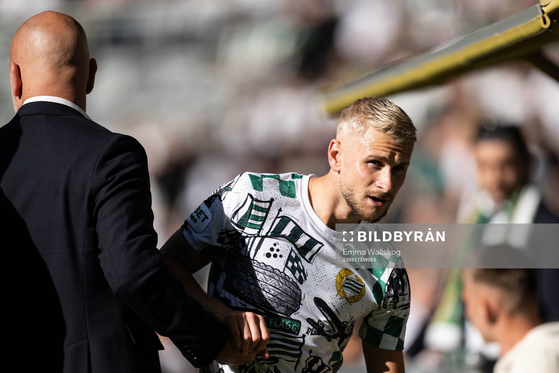 Hammarbys sportchef Mikael Hjelmberg och Simon Strand