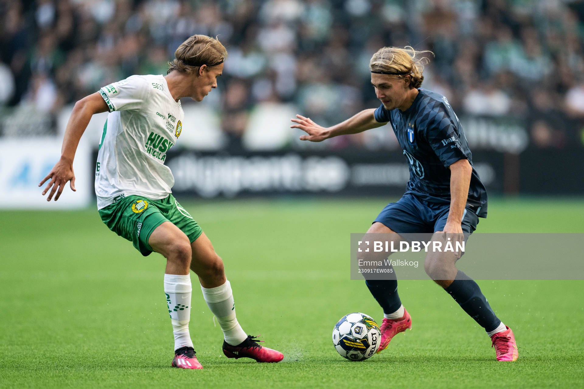 Hammarbys Markus Karlsson och Malmö FFs Sebastian Nanasi