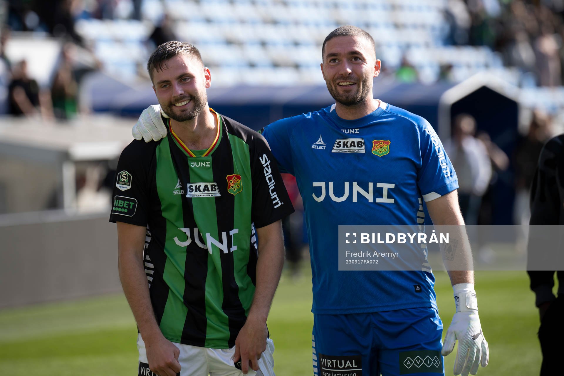 GAIS Axel Norén och Mergim Krasniqi jublar