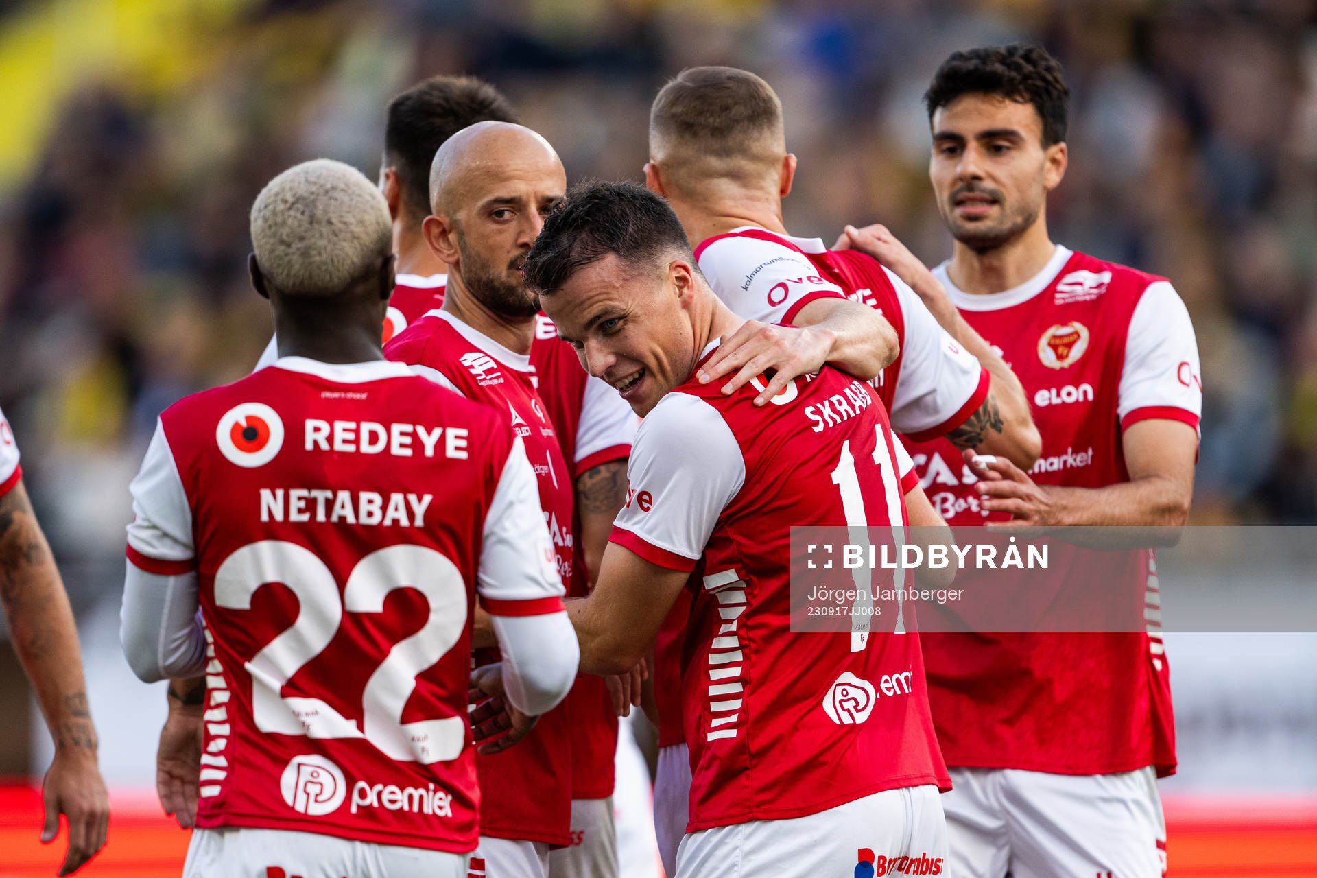 Kalmars Nahom Girmai Netabay, Deniz Hummet och Simon Skrabb
