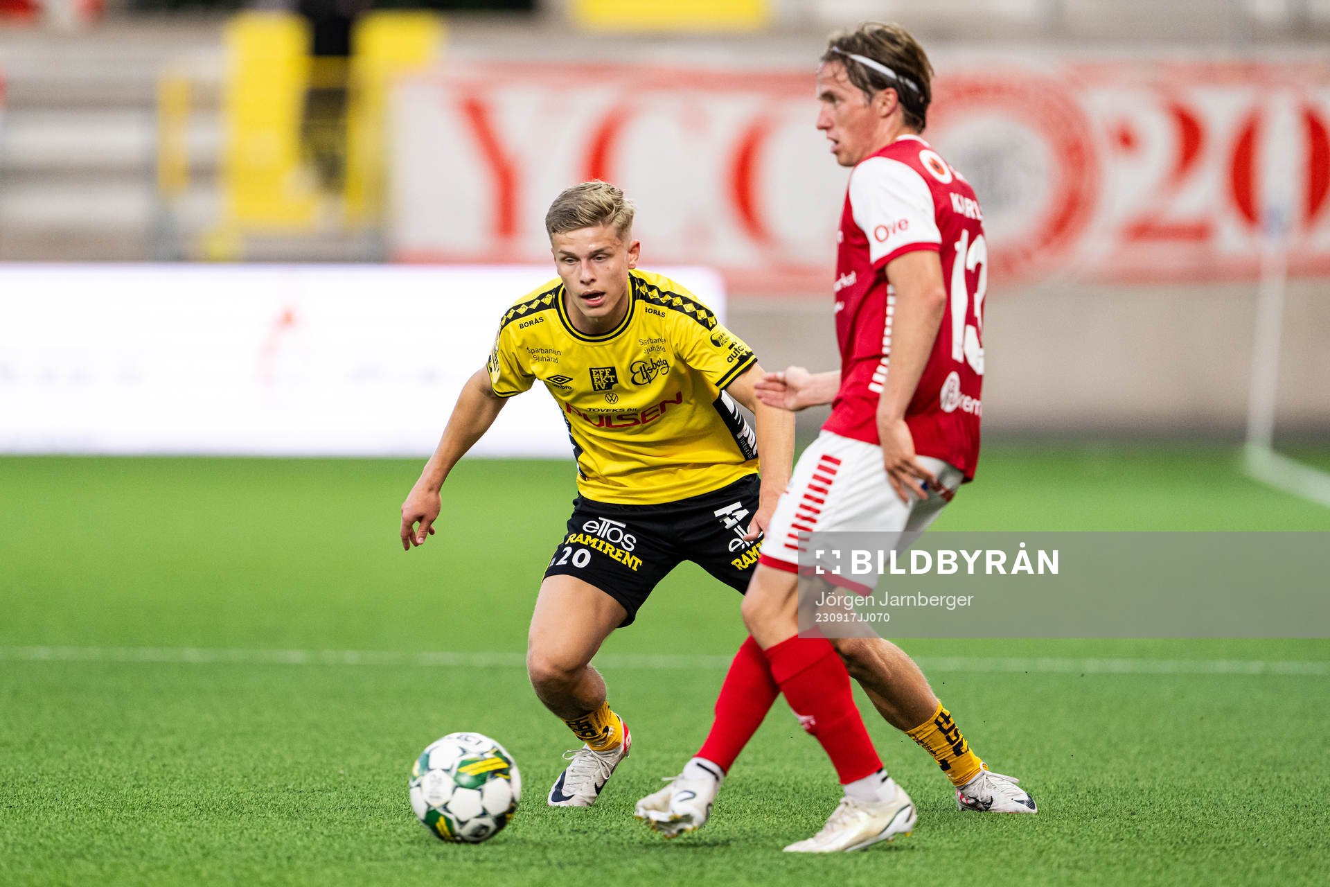 Elfsborgs Gottfrid Rapp och Kalmars Johan Karlsson