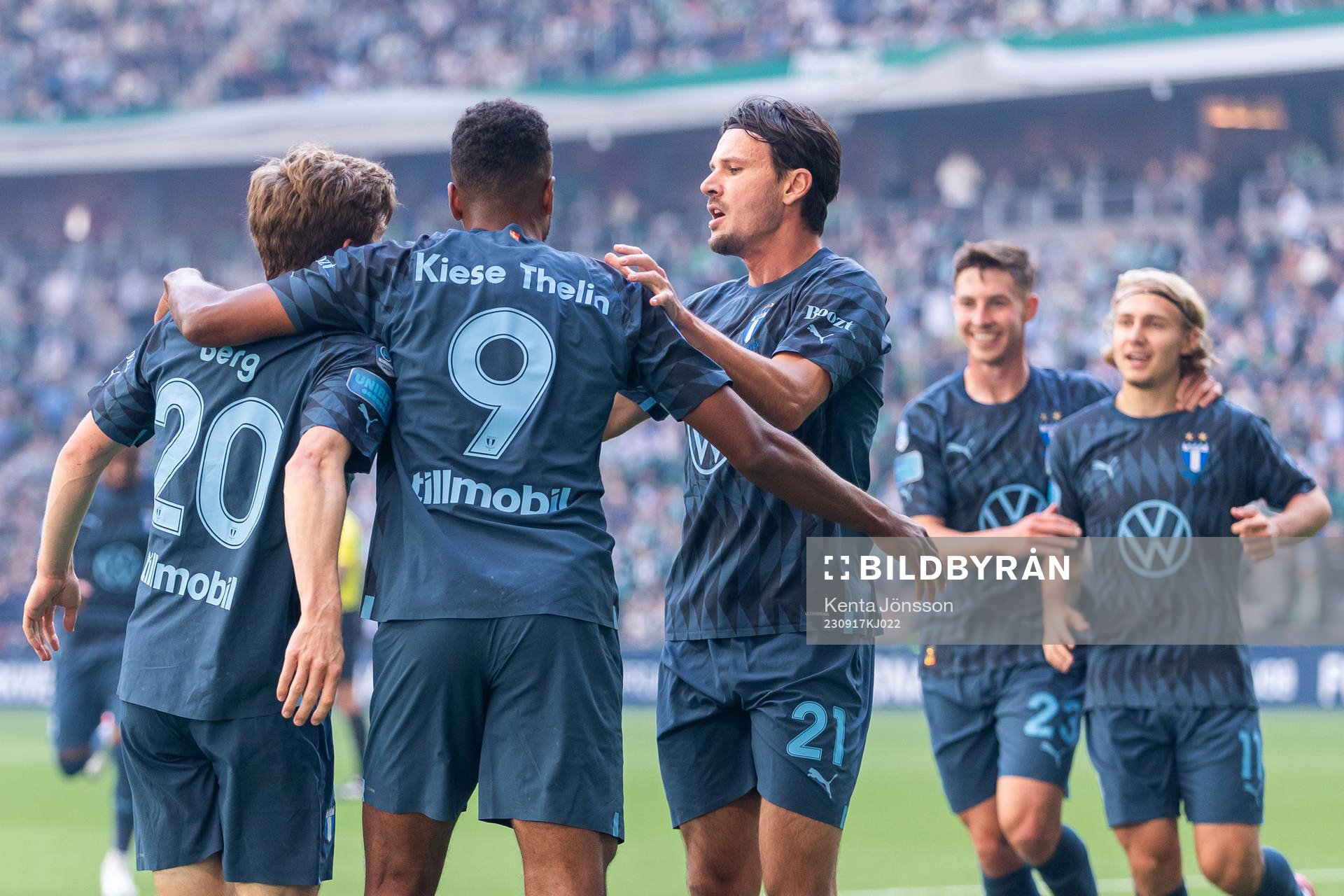 Malmö FFs Oliver Berg, Isaac Kiese Thelin och Stefano