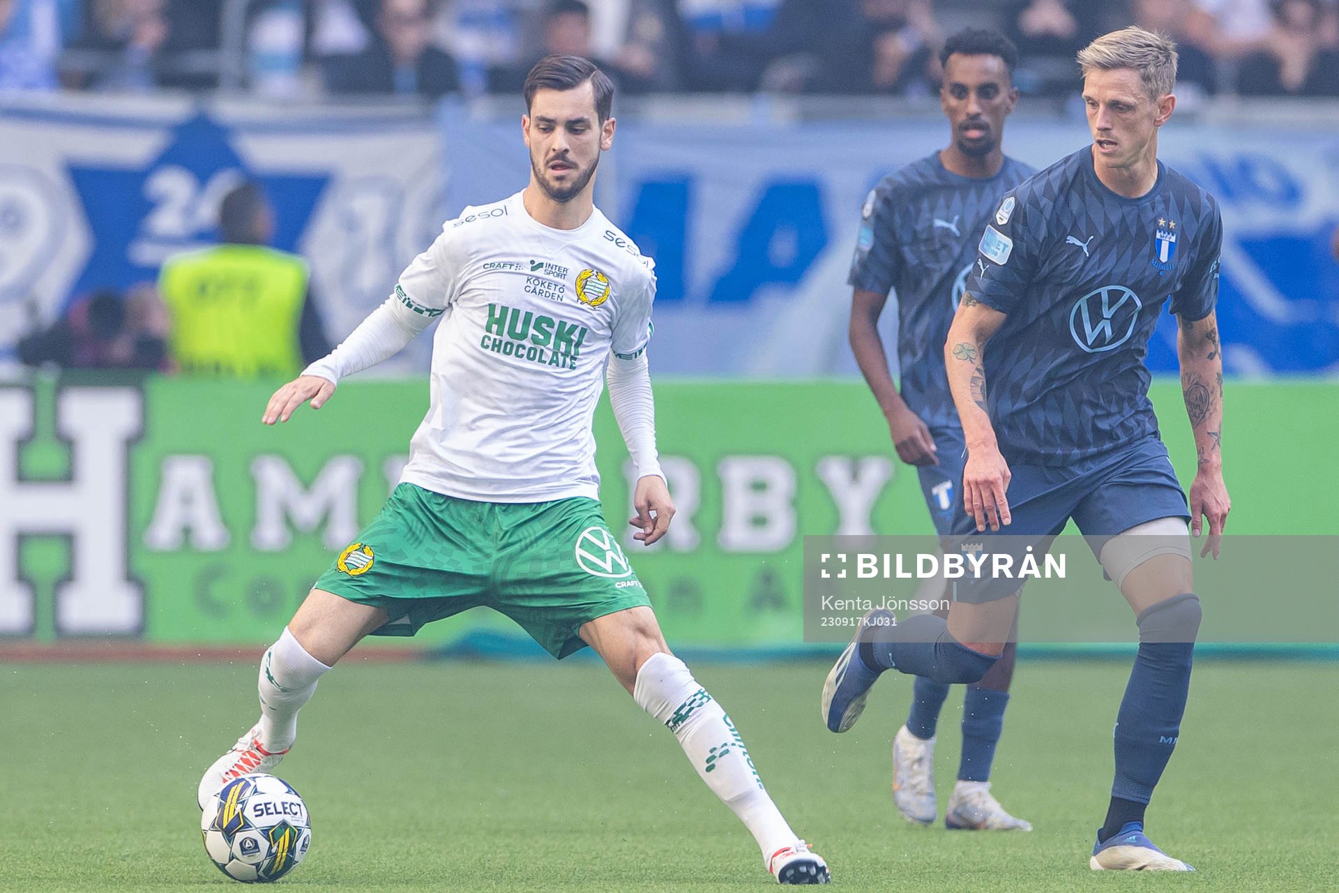 Hammarbys Adi Nalic och Malmö FFs Søren Rieks