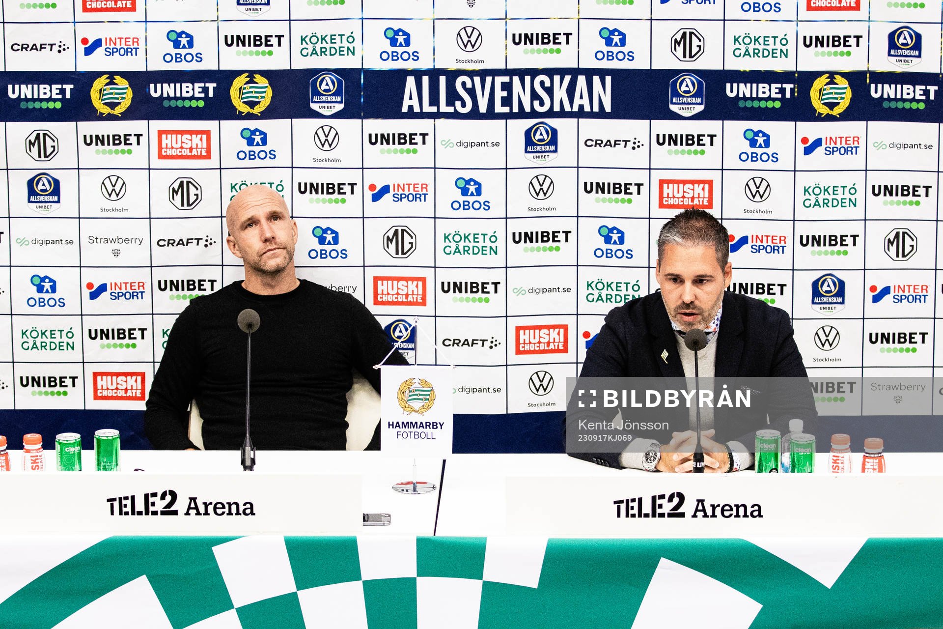 Malmö FFs tränare Henrik Rydström och Hammarbys tränare