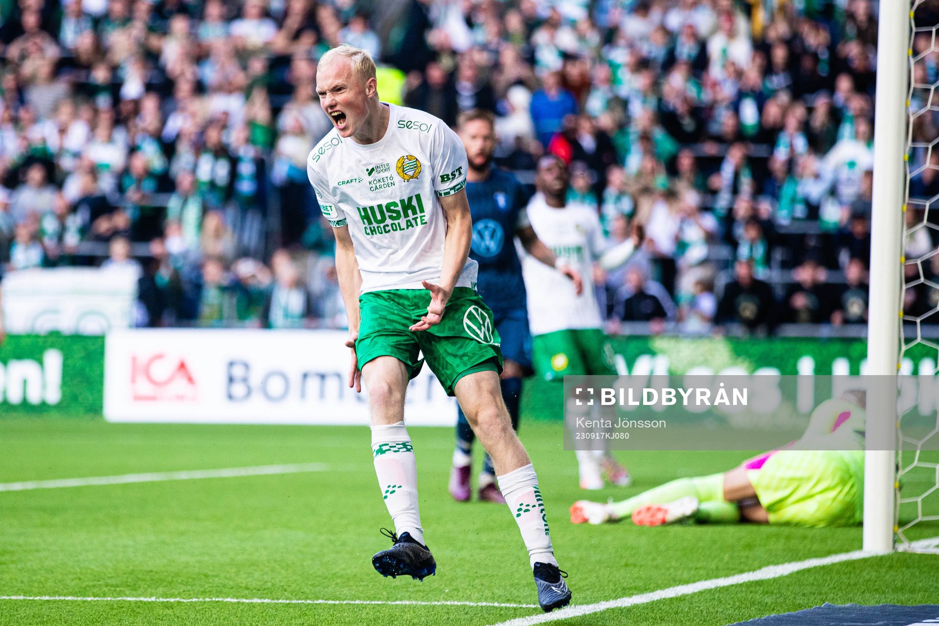 Hammarbys Marcus Rafferty reagerar
