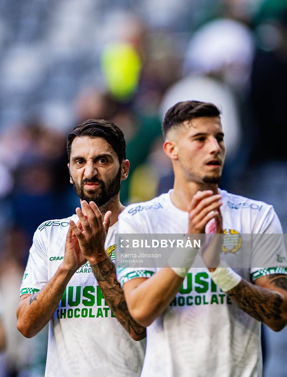 Hammarbys Nahir Besara och Viktor Djukanovic deppar